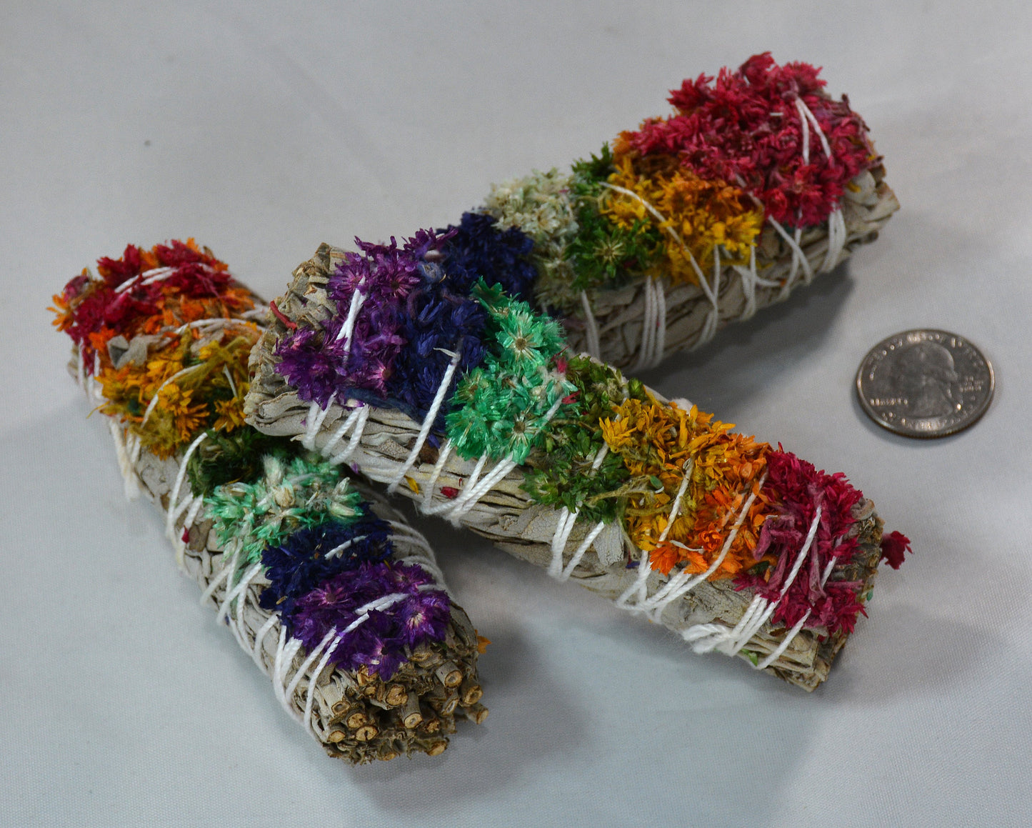 Sacred Sage Smudge Stick with Rainbow Chamisa (4-inch) All Tribes Treasures