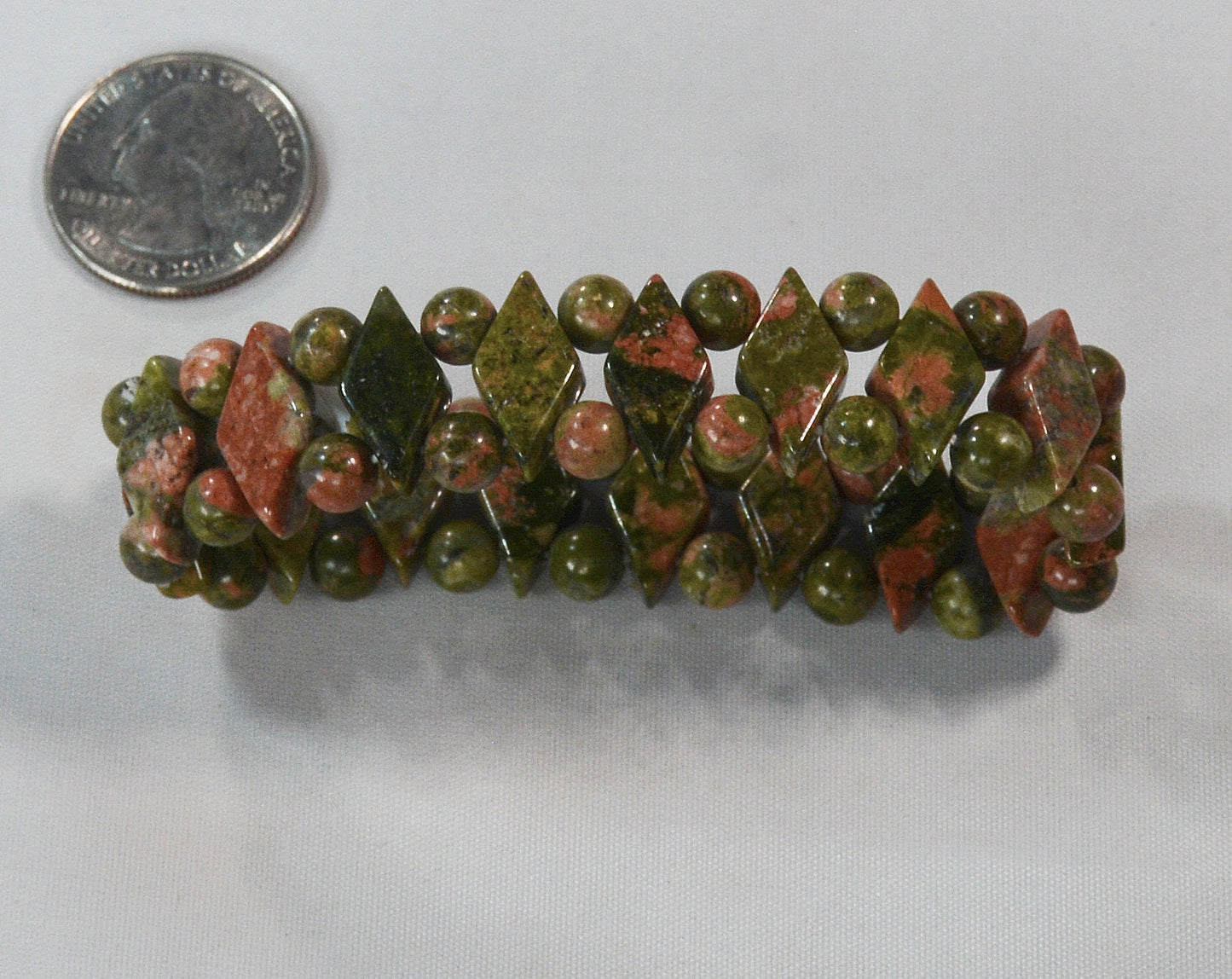 Unisex Natural Stone Unakite Healing Bracelet All Tribes Treasures