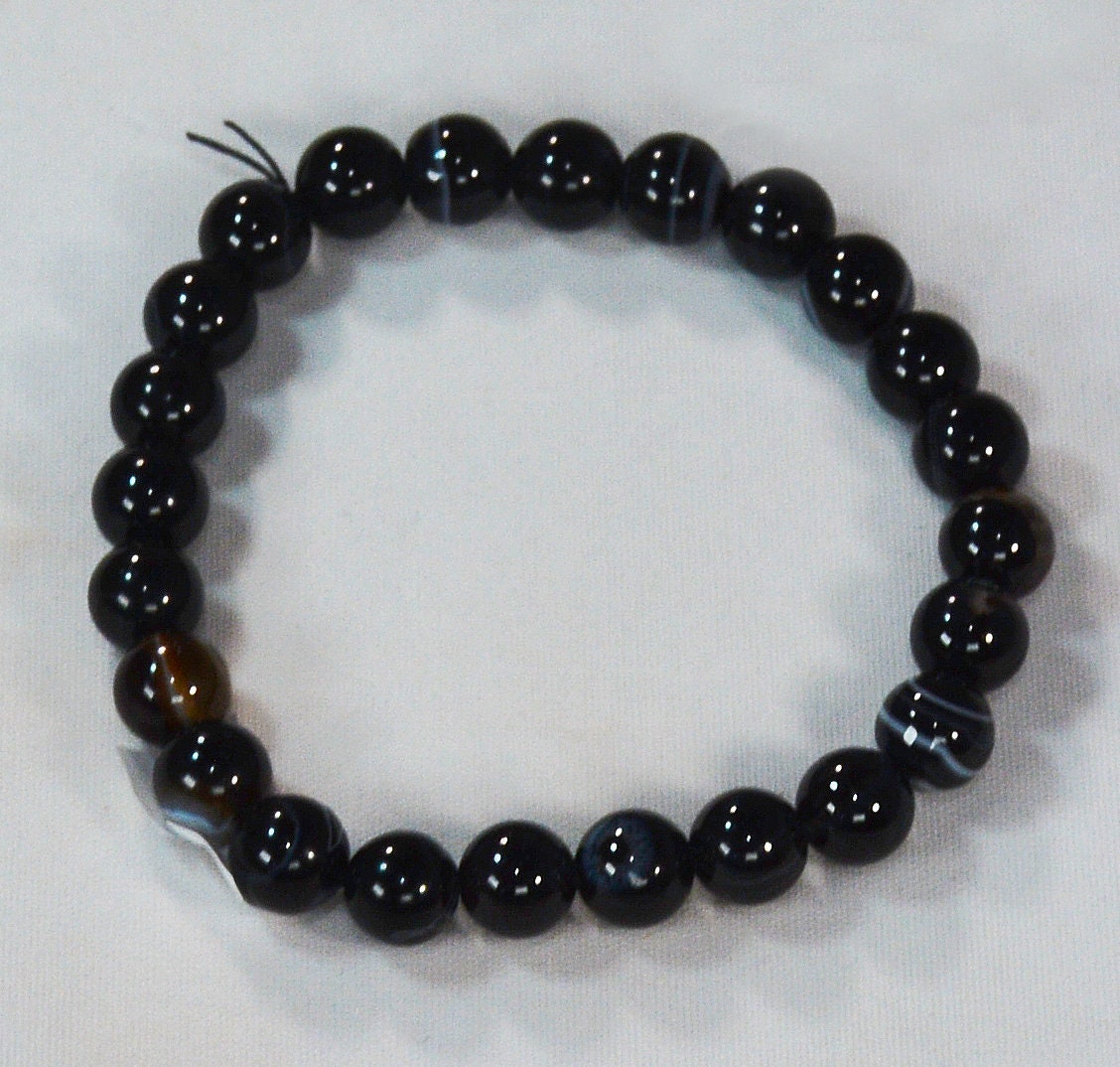 8mm Black Onyx Healing Bracelet – Stretch Jewelry All Tribes Treasures