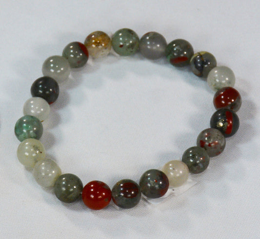 8mm African Bloodstone Stretch Bracelet | Healing Jewelry All Tribes Treasures