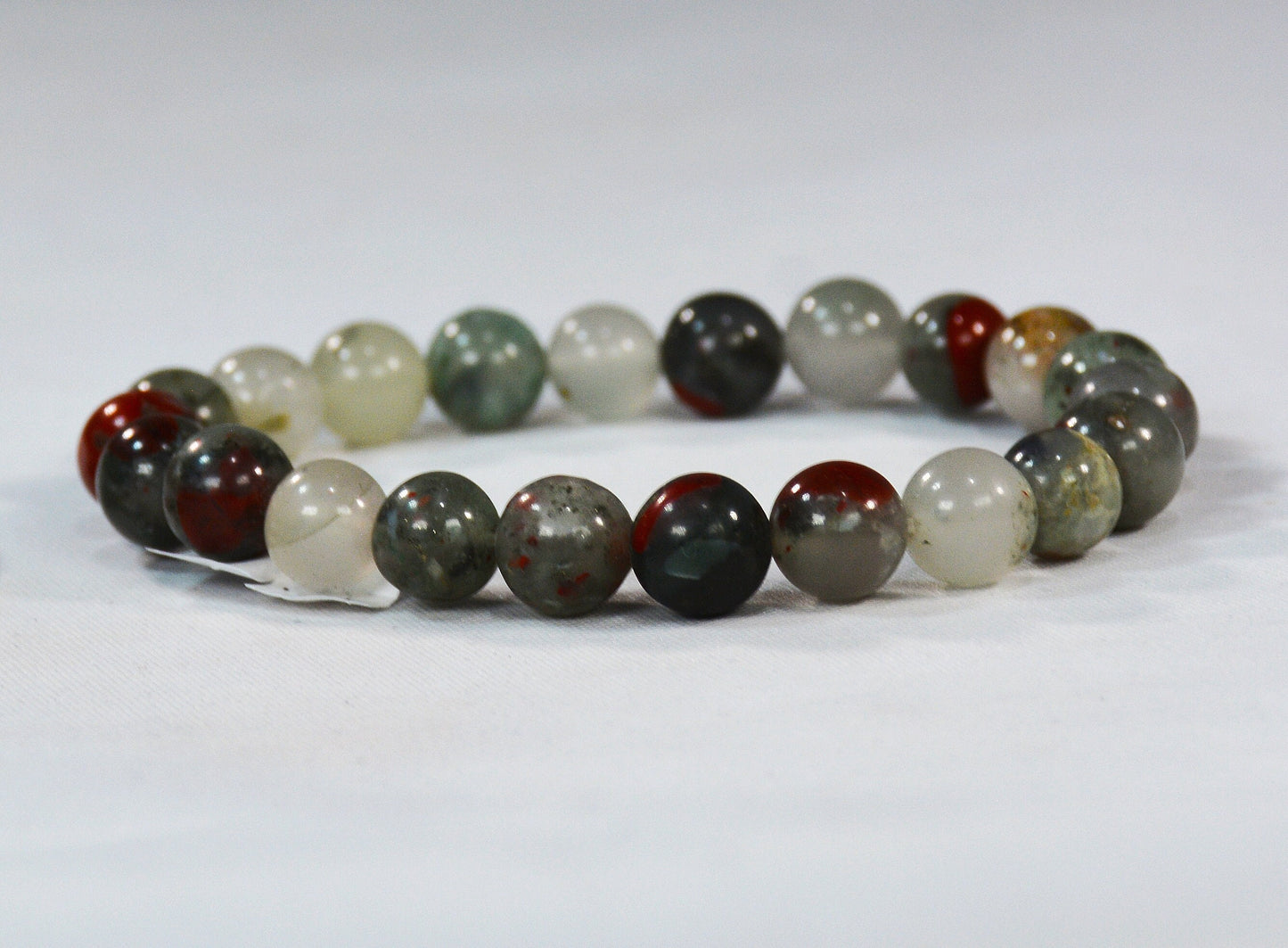 8mm African Bloodstone Stretch Bracelet | Healing Jewelry All Tribes Treasures