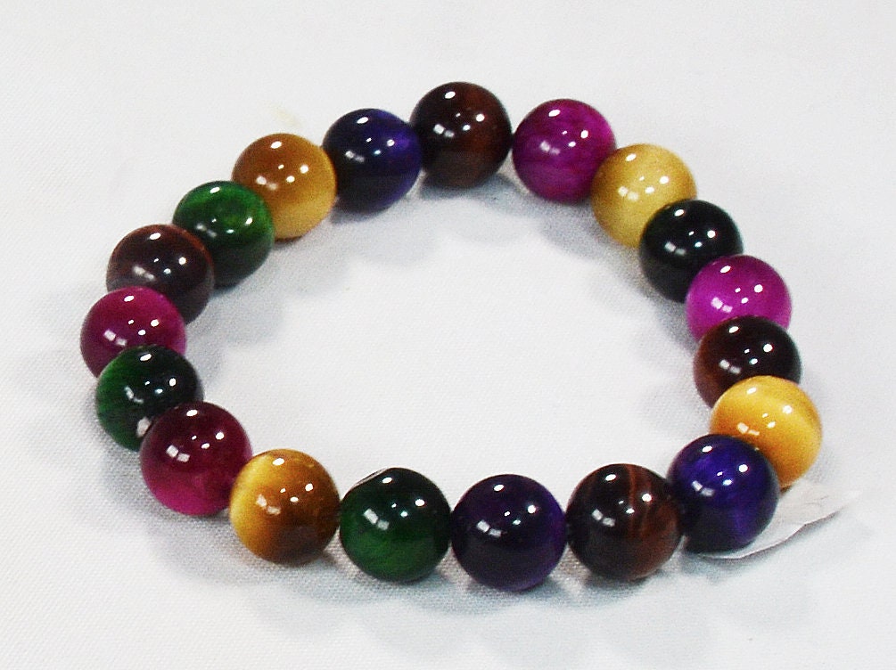 Multi-Color Fiberoptic Cat's Eye Bracelet All Tribes Treasures