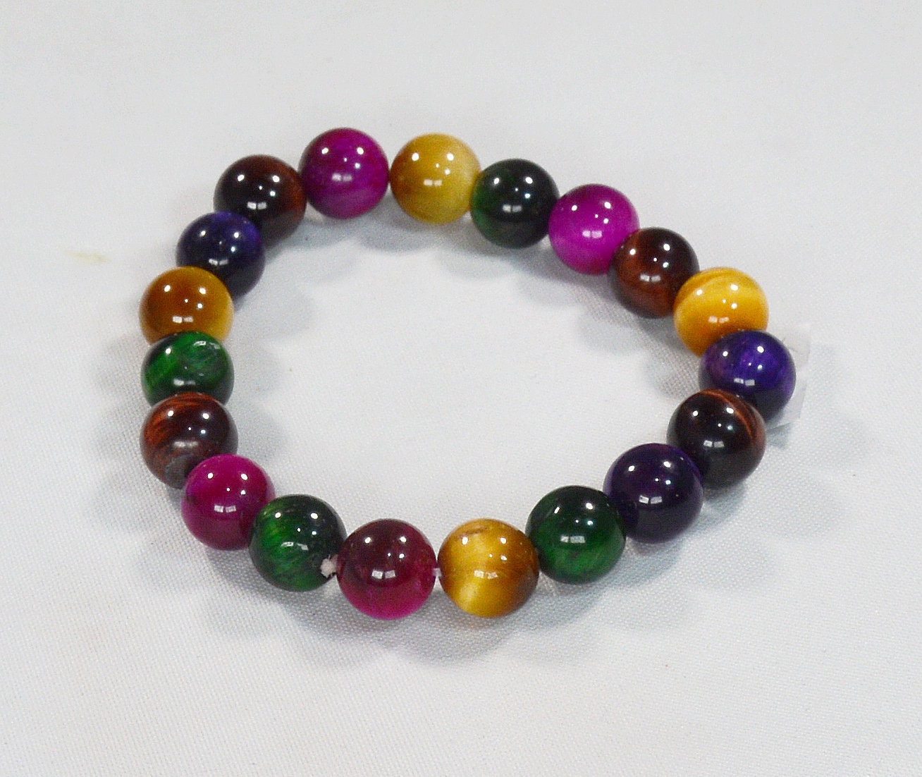 Multi-Color Fiberoptic Cat's Eye Bracelet All Tribes Treasures