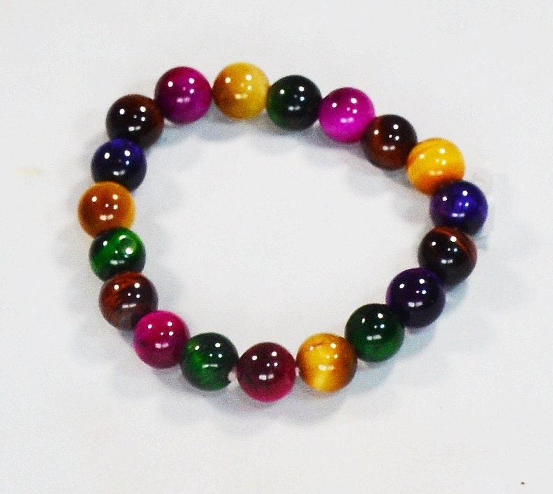 Multi-Color Fiberoptic Cat's Eye Bracelet All Tribes Treasures