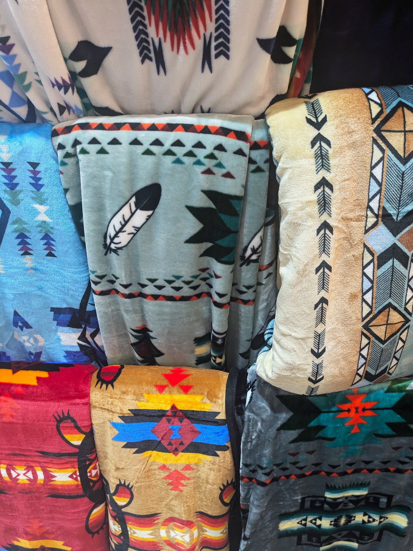 Native American Tribal KING Size Blanket - Reversible Design All Tribes Treasures