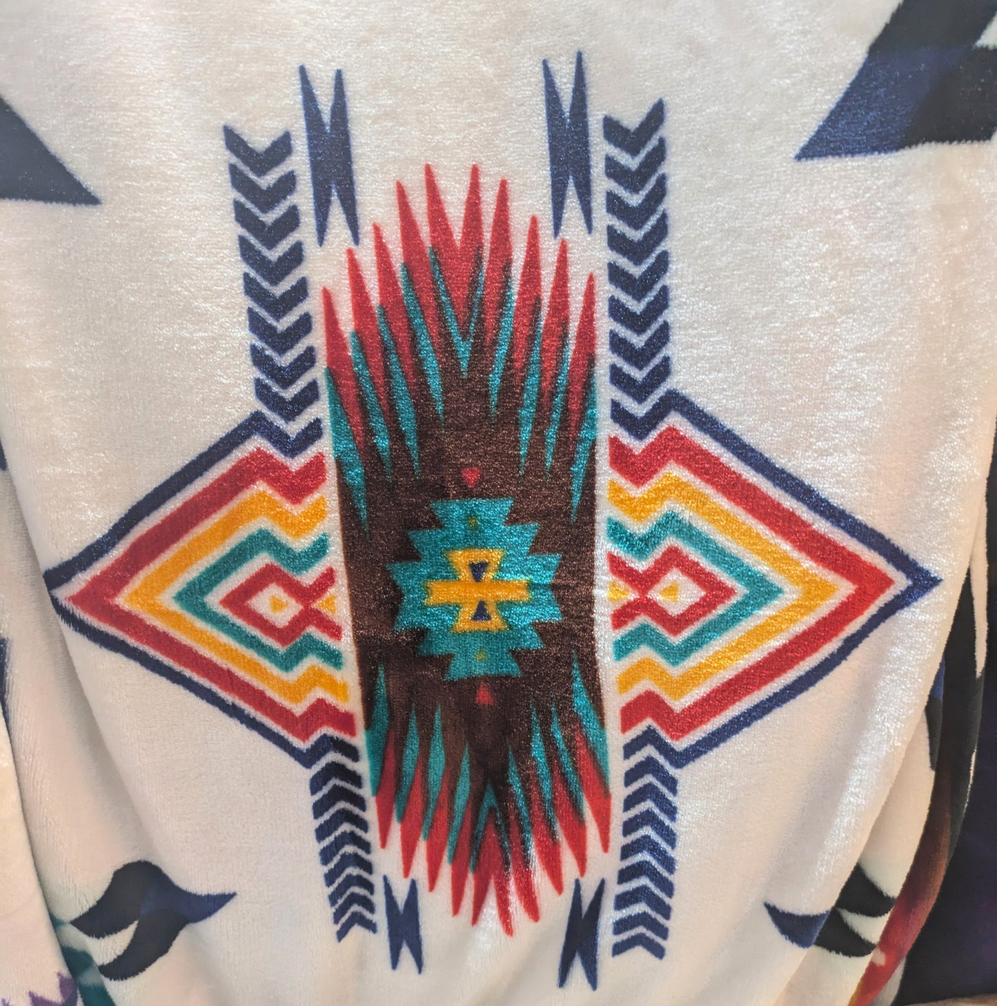 Reversible Queen Tribal Blanket with Native Designs All Tribes Treasures