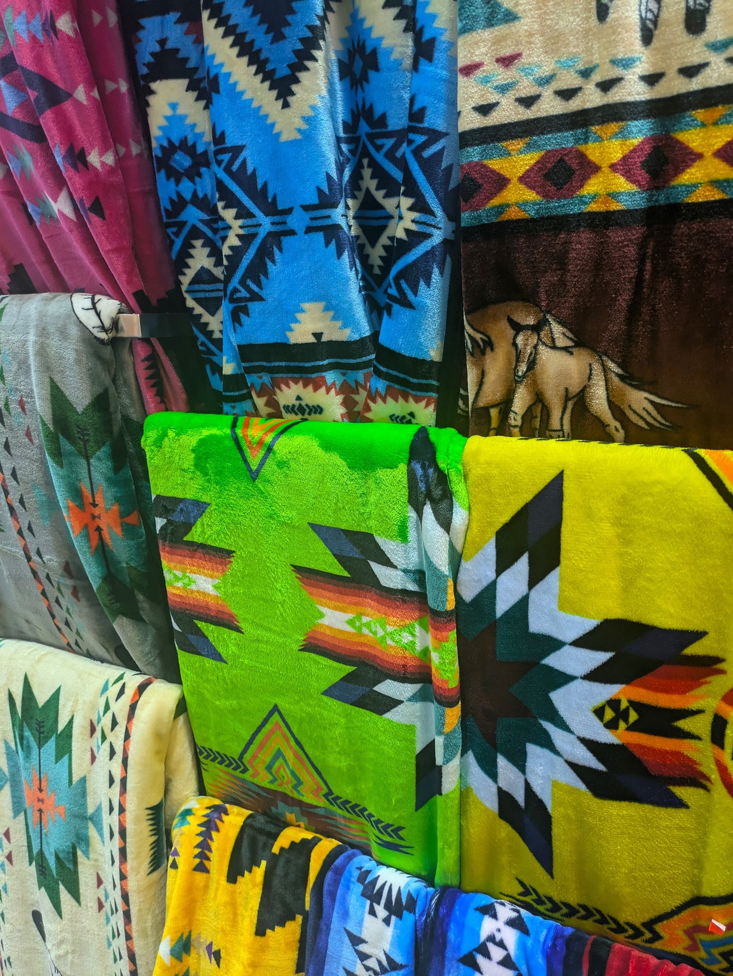 Reversible Queen Tribal Blanket with Native Designs All Tribes Treasures
