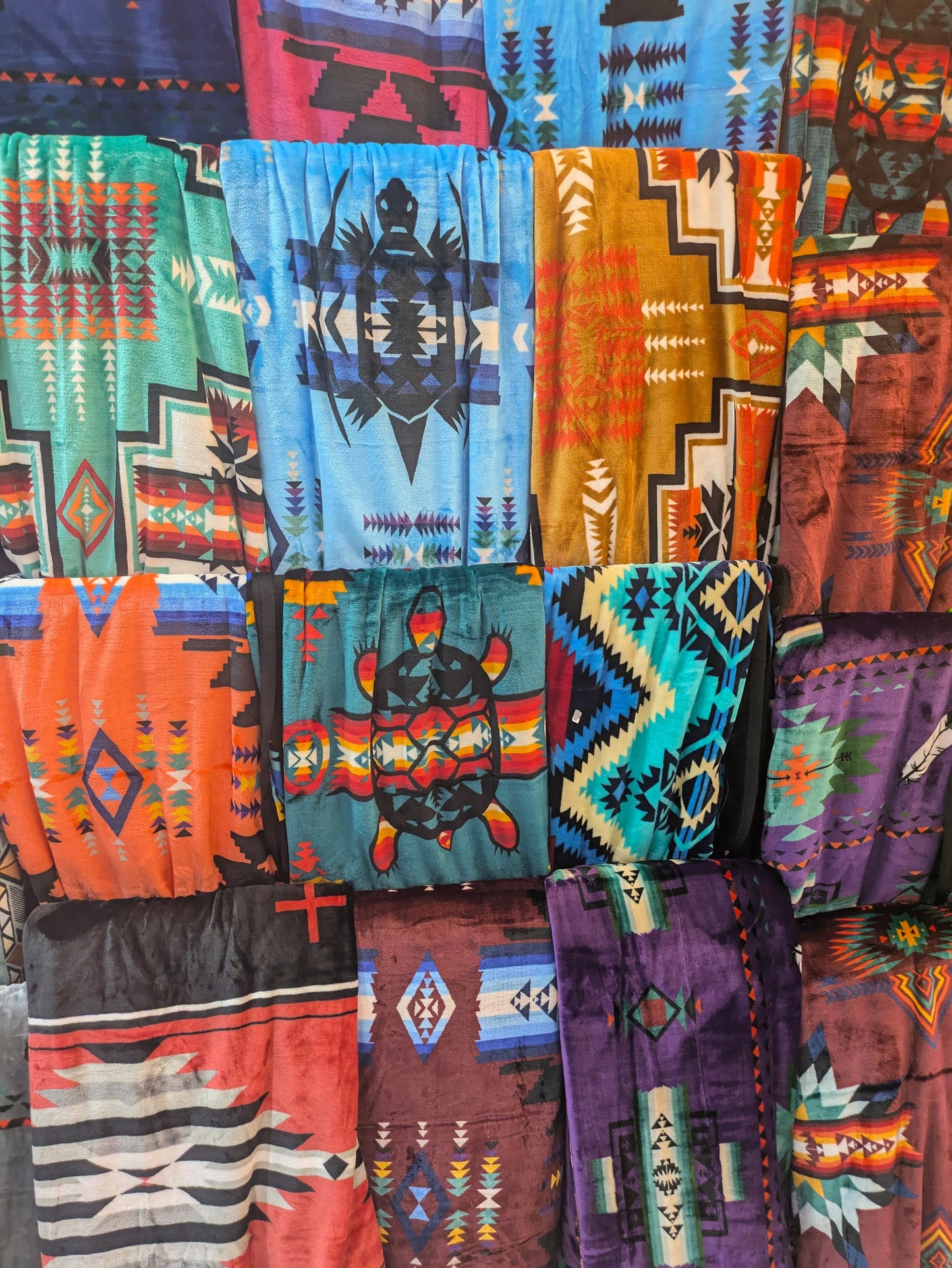 Reversible Native American Tribal Blanket - Full Size All Tribes Treasures