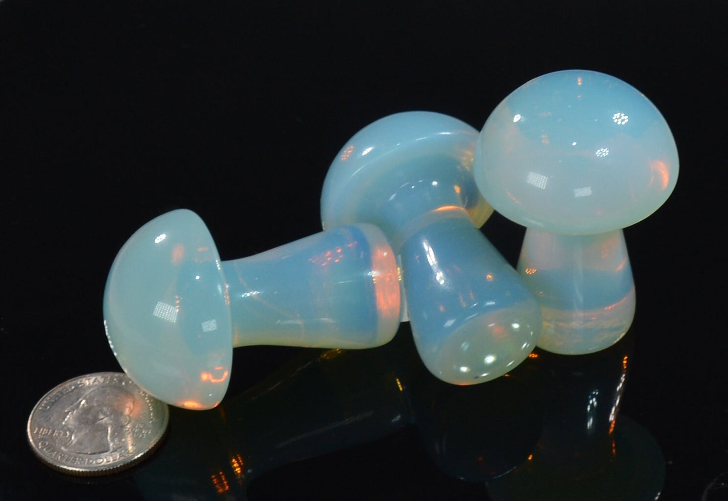 Opalite Glass Mushrooms – Handcrafted Collectibles All Tribes Treasures