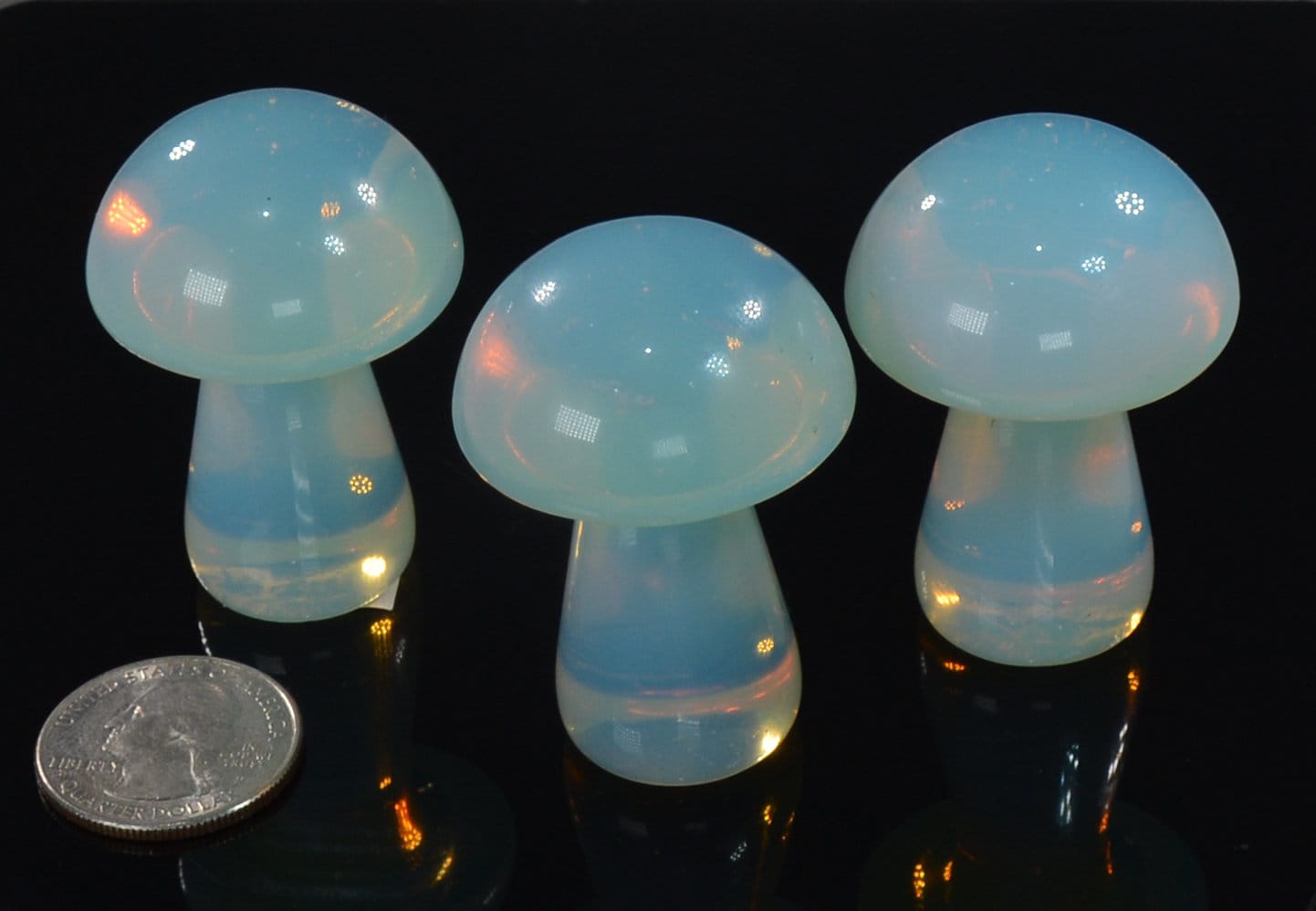 Opalite Glass Mushrooms – Handcrafted Collectibles All Tribes Treasures