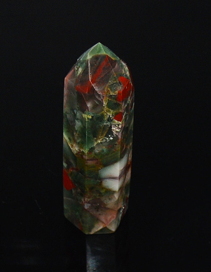 Bloodstone Crystal Point 6-Sided Obelisk Tower All Tribes Treasures