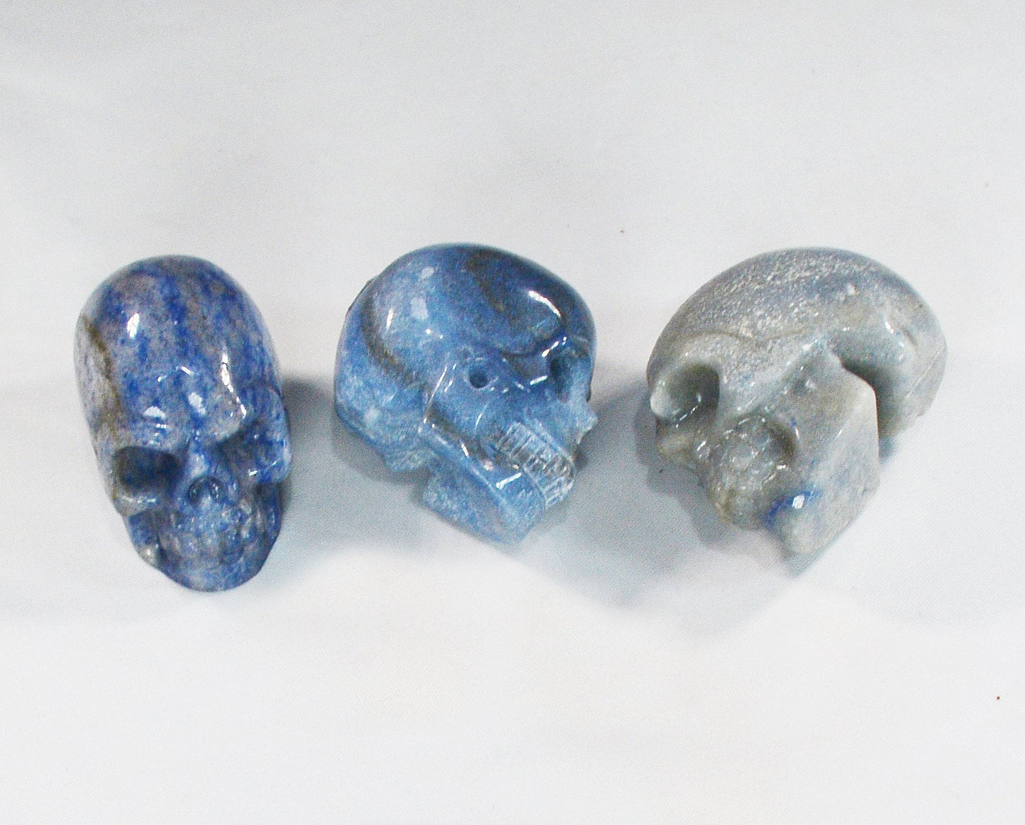 Sodalite Blue Aventurine Skull – Hand-Carved Natural Stone All Tribes Treasures