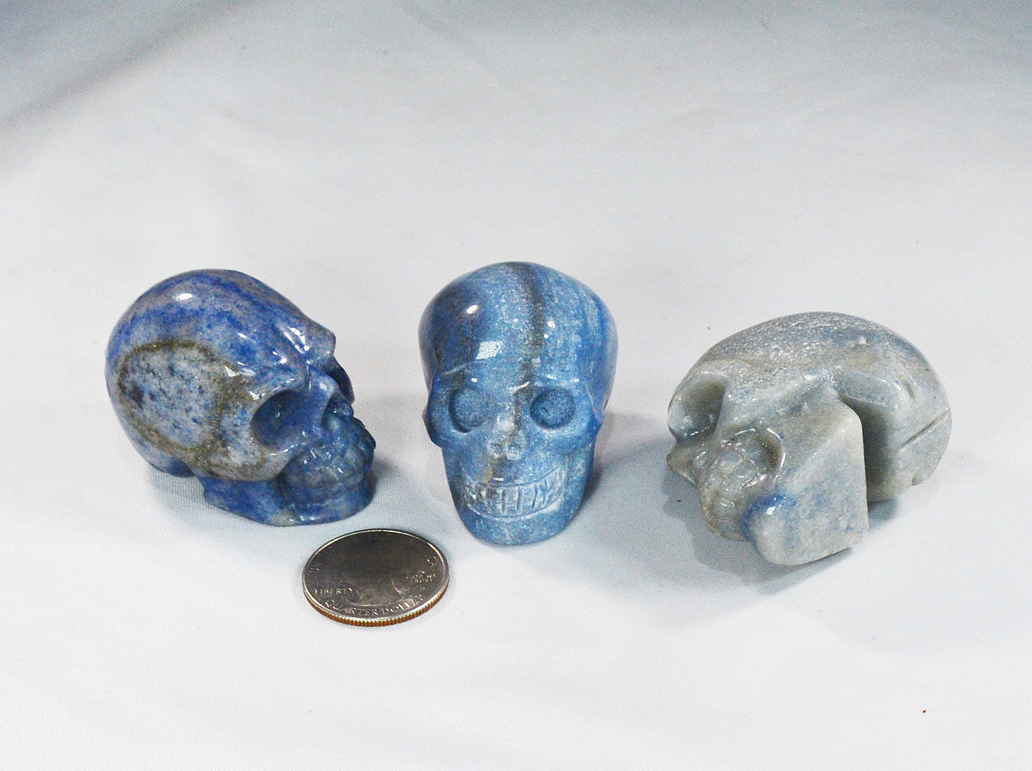 Sodalite Blue Aventurine Skull – Hand-Carved Natural Stone All Tribes Treasures