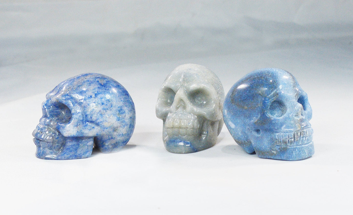 Sodalite Blue Aventurine Skull – Hand-Carved Natural Stone All Tribes Treasures