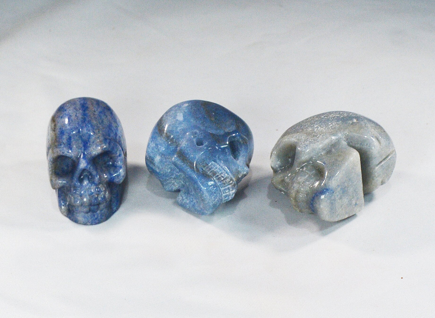 Sodalite Blue Aventurine Skull – Hand-Carved Natural Stone All Tribes Treasures