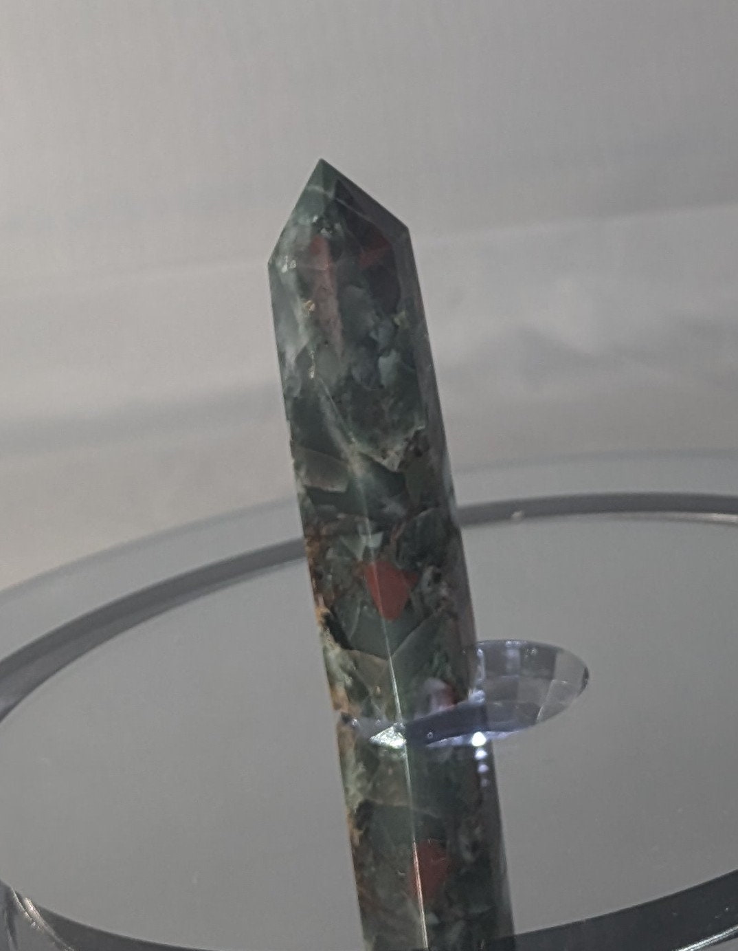 Bloodstone Crystal Point 6-Sided Obelisk Tower All Tribes Treasures