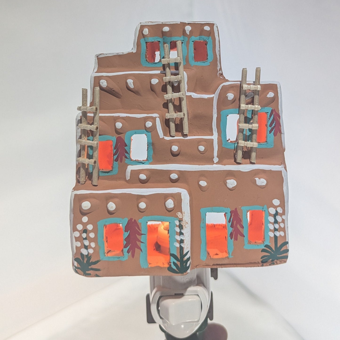 Handmade Pueblo Ornament with Light Bulb & Plug All Tribes Treasures
