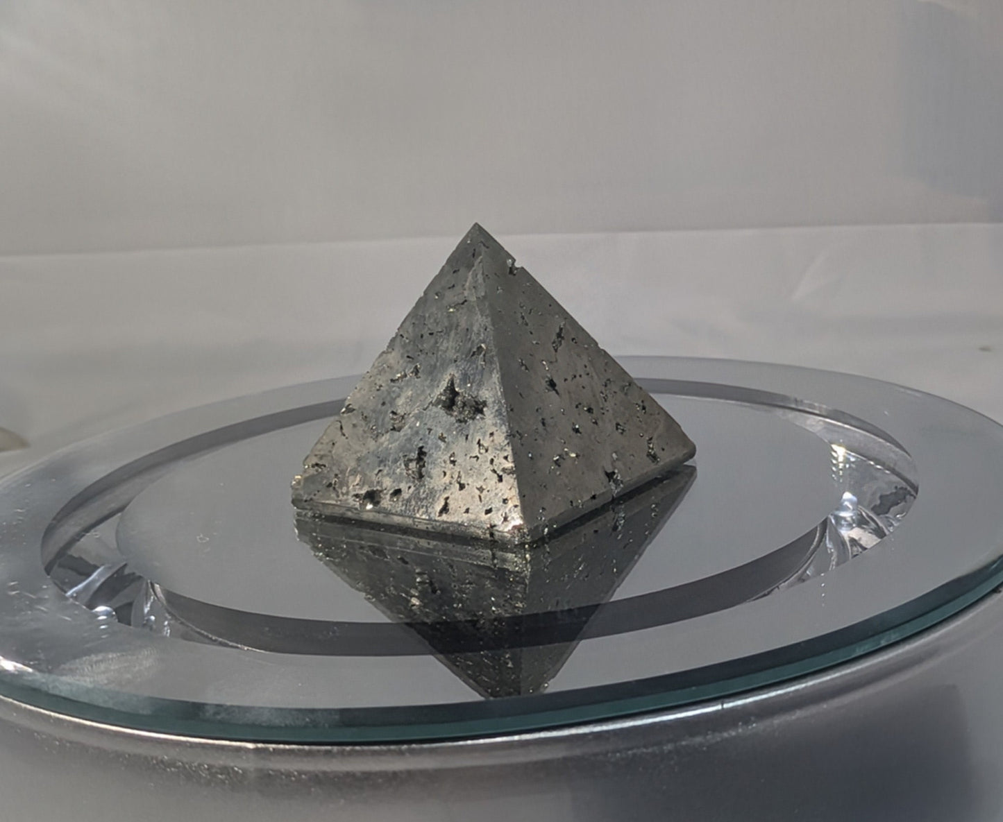 Carved Pyrite Pyramid Sculpture for Energy & Decor All Tribes Treasures