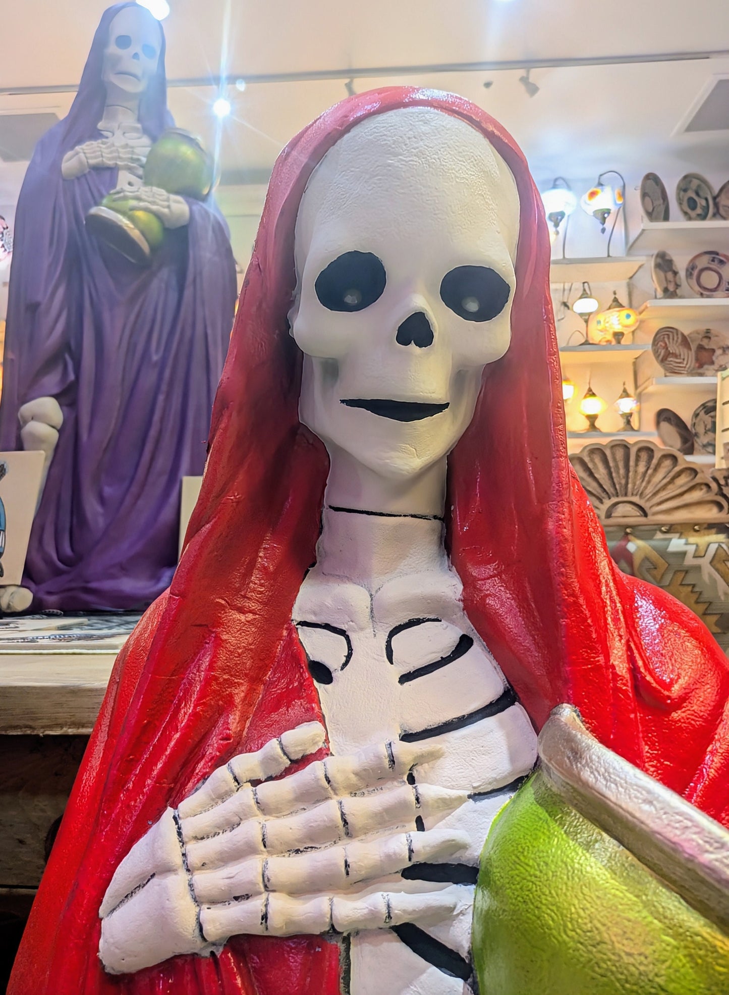 Santa Muerte Resin Statue New Mexico Style All Tribes Treasures