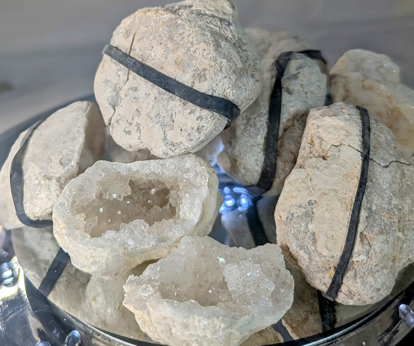 Clear Quartz & Agate Mexican Geode Pairs All Tribes Treasures