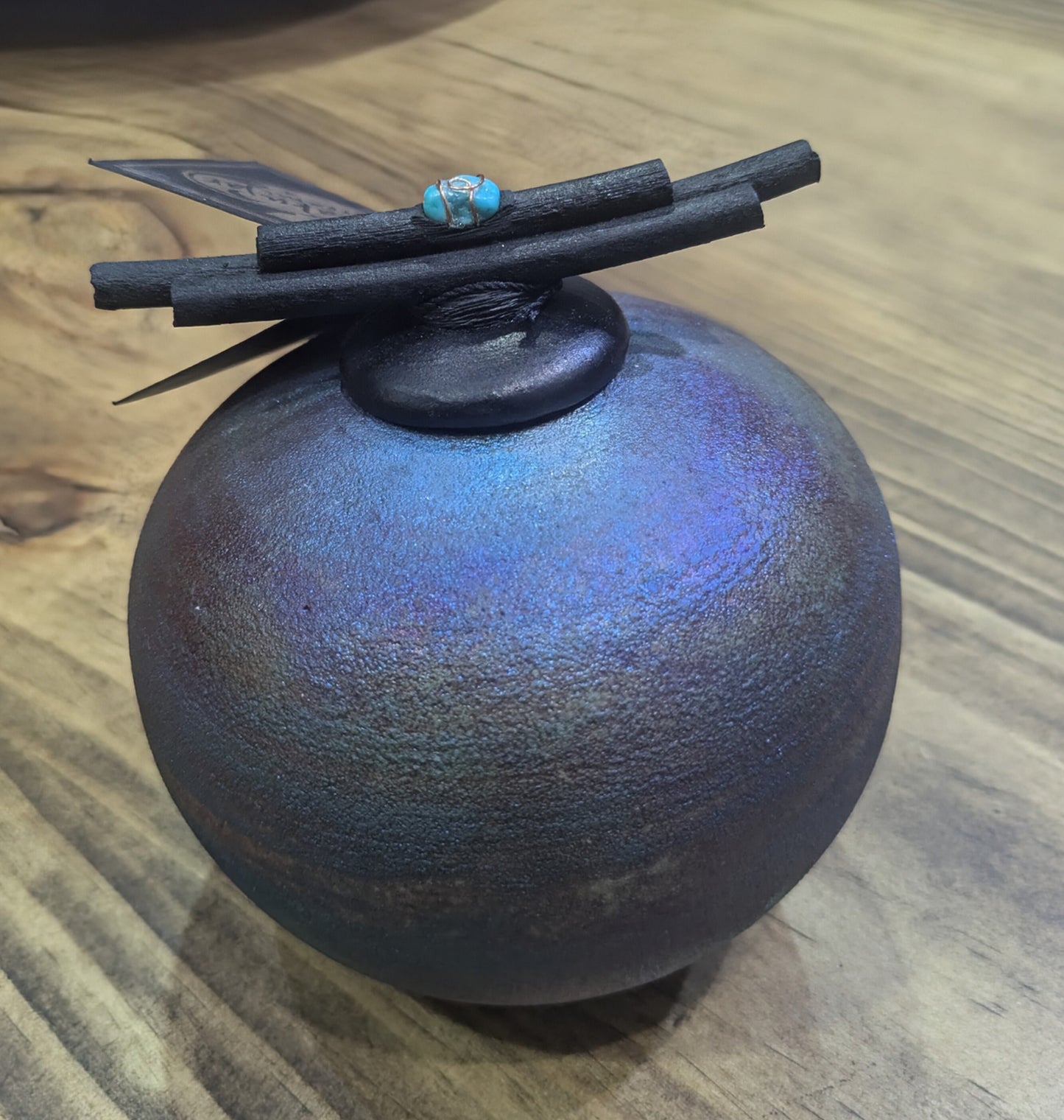 Raku Dream Jar by Jeremy Diller - Handcrafted Pottery Art All Tribes Treasures