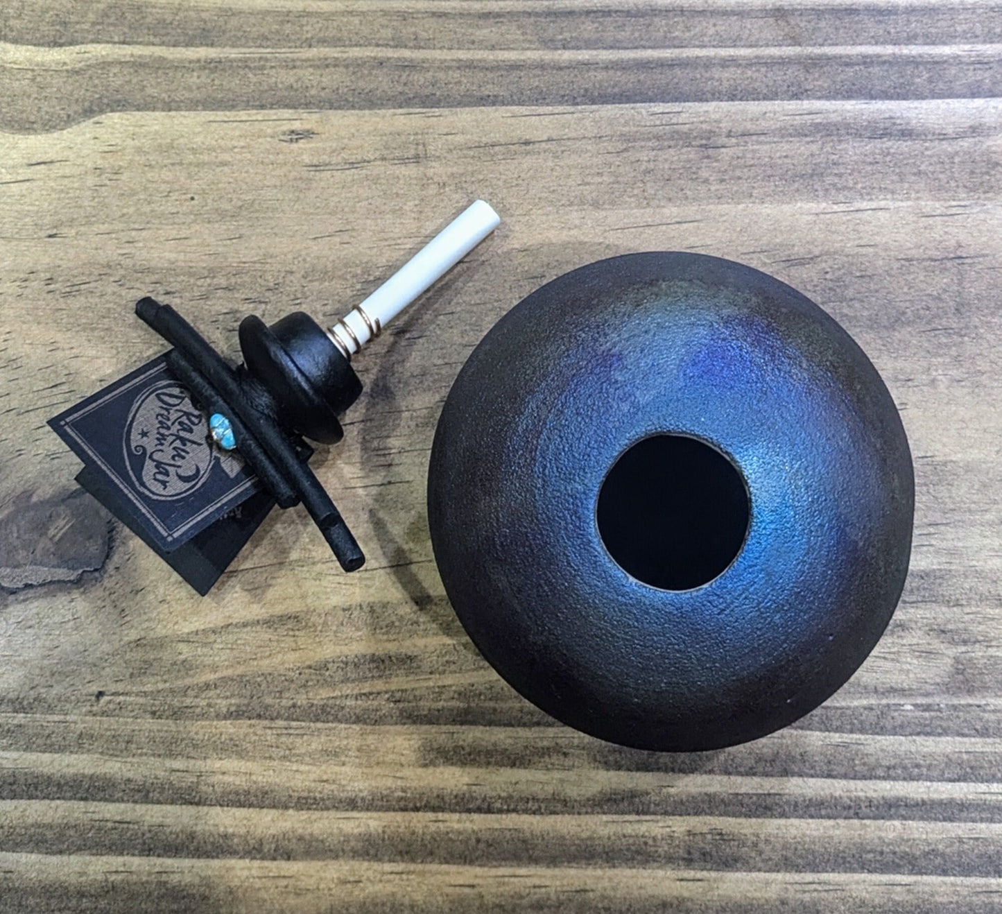 Raku Dream Jar by Jeremy Diller - Handcrafted Pottery Art All Tribes Treasures