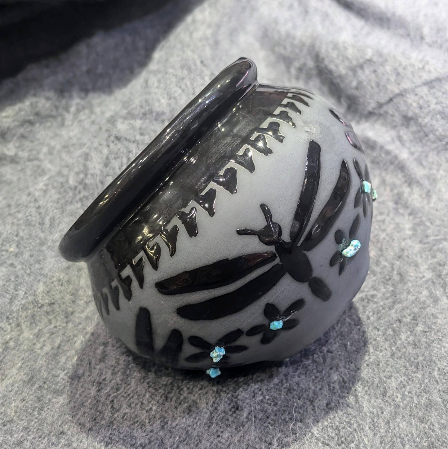 Black Pottery Vase by Maria Adelicia | Native Art All Tribes Treasures
