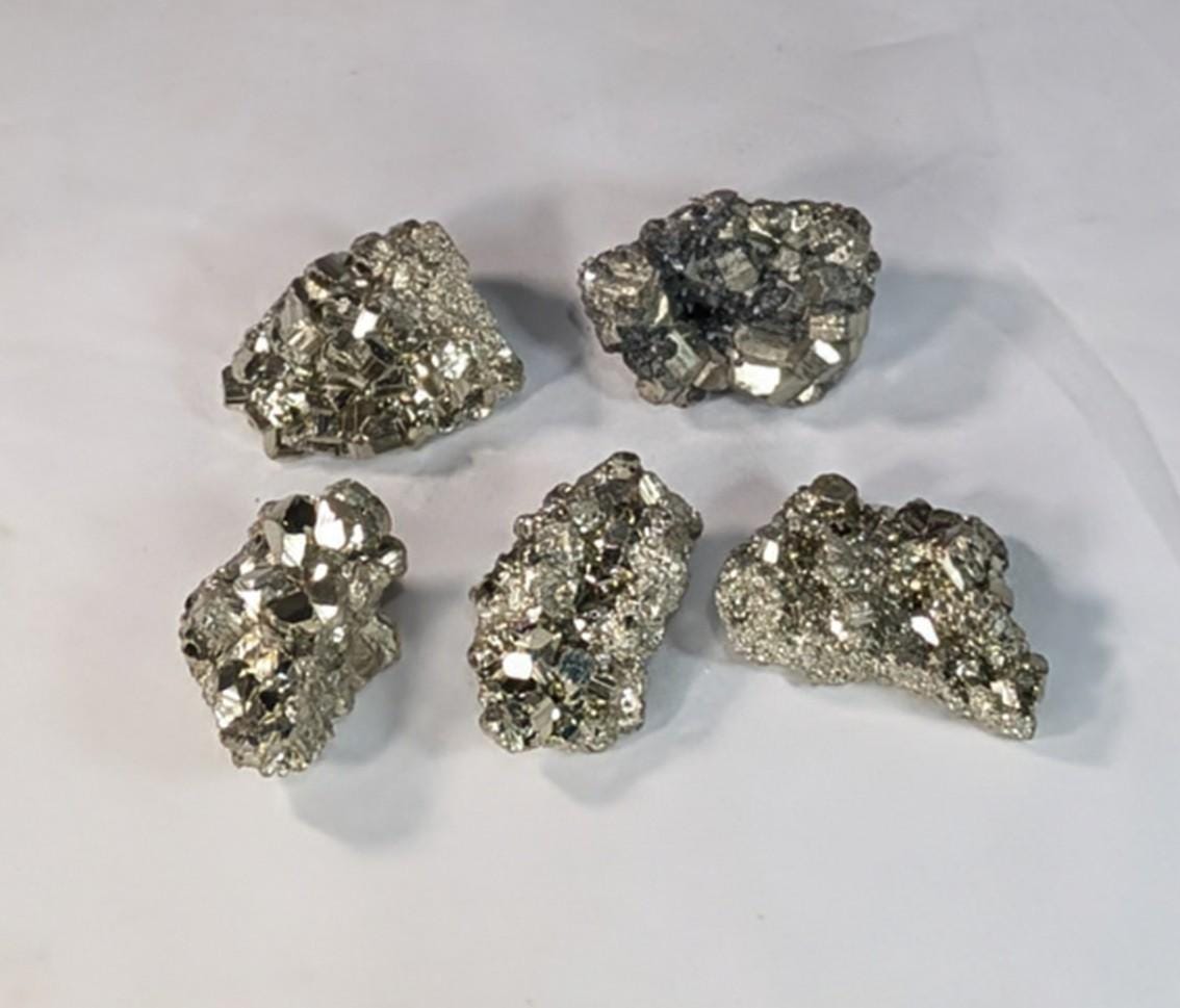 Natural Pyrite Crystal Clusters from Peru - Healing Stones All Tribes Treasures