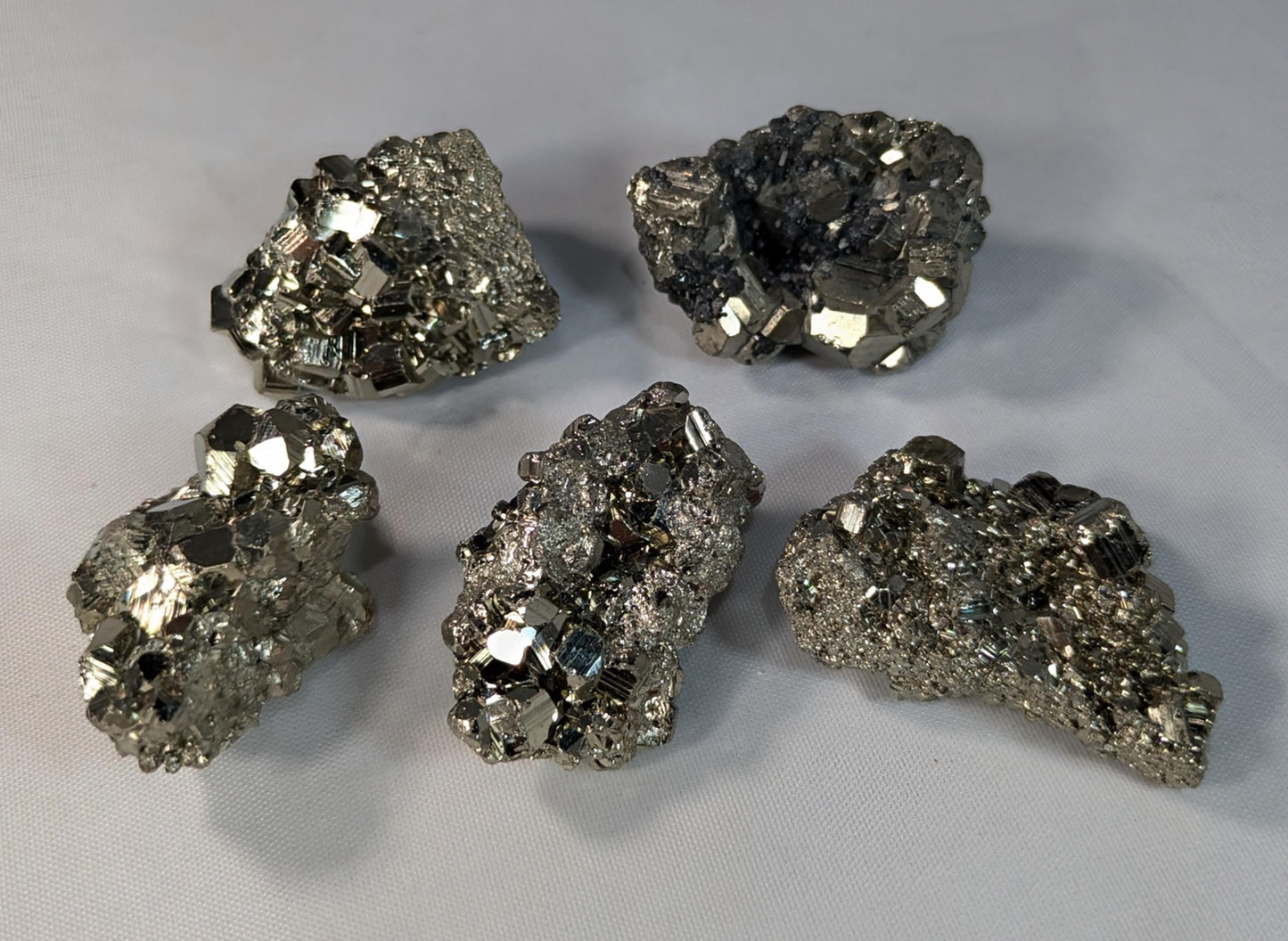 Natural Pyrite Crystal Clusters from Peru - Healing Stones All Tribes Treasures
