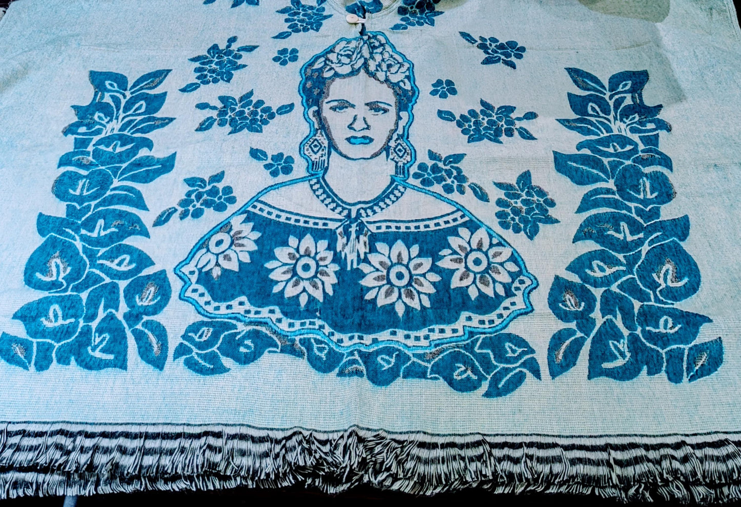 Frida Kahlo Reversible Poncho Unisex Christmas Gift All Tribes Treasures