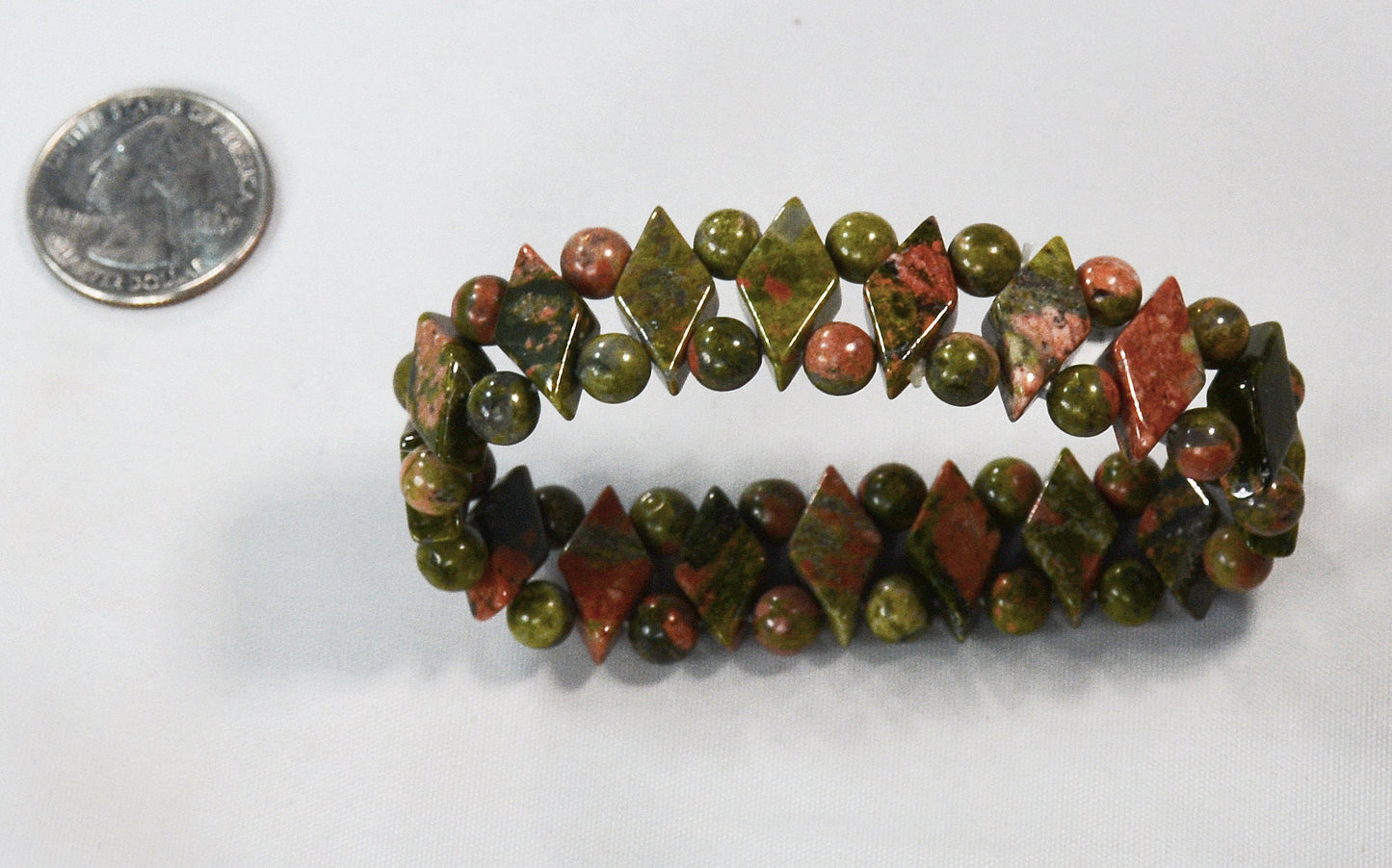 Unisex Natural Stone Unakite Healing Bracelet All Tribes Treasures
