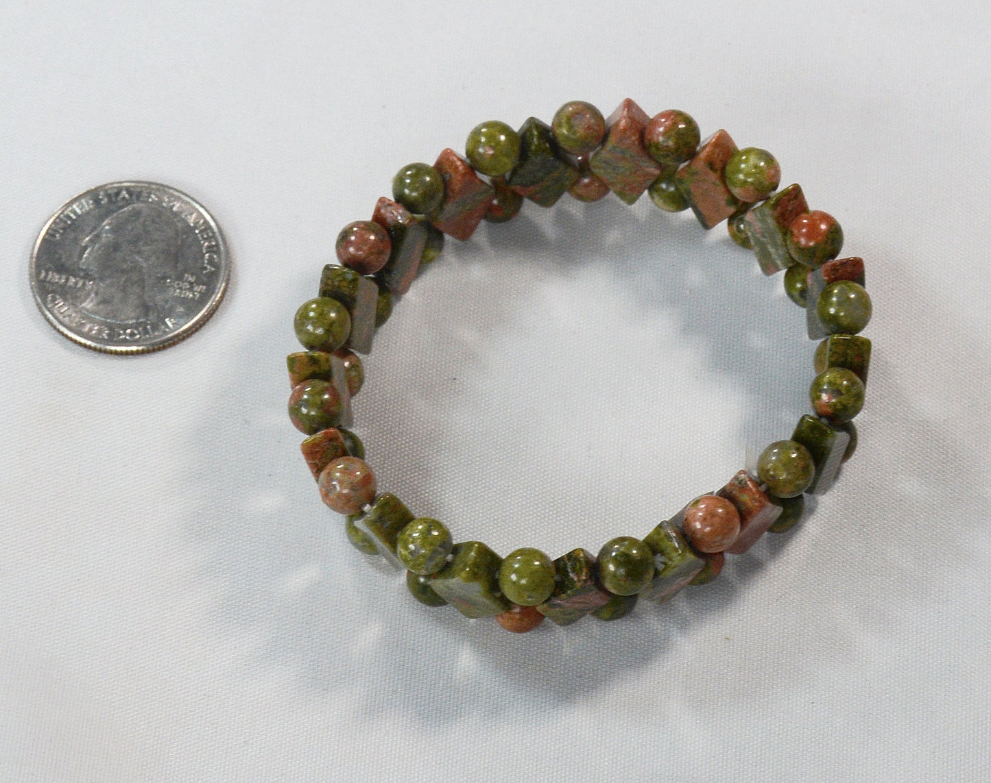 Unisex Natural Stone Unakite Healing Bracelet All Tribes Treasures