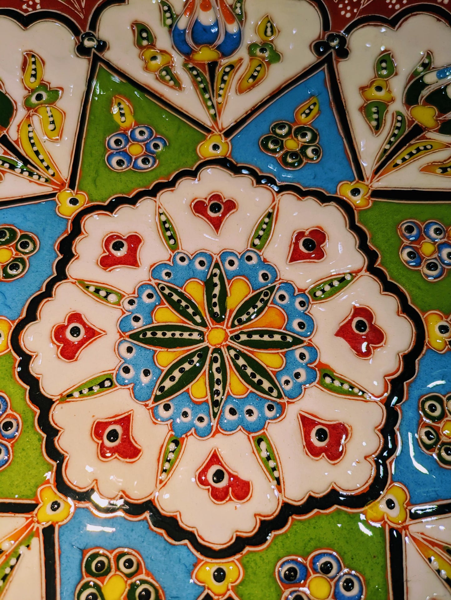 Handcrafted Mandala Ceramic Plate by Emir Gini All Tribes Treasures