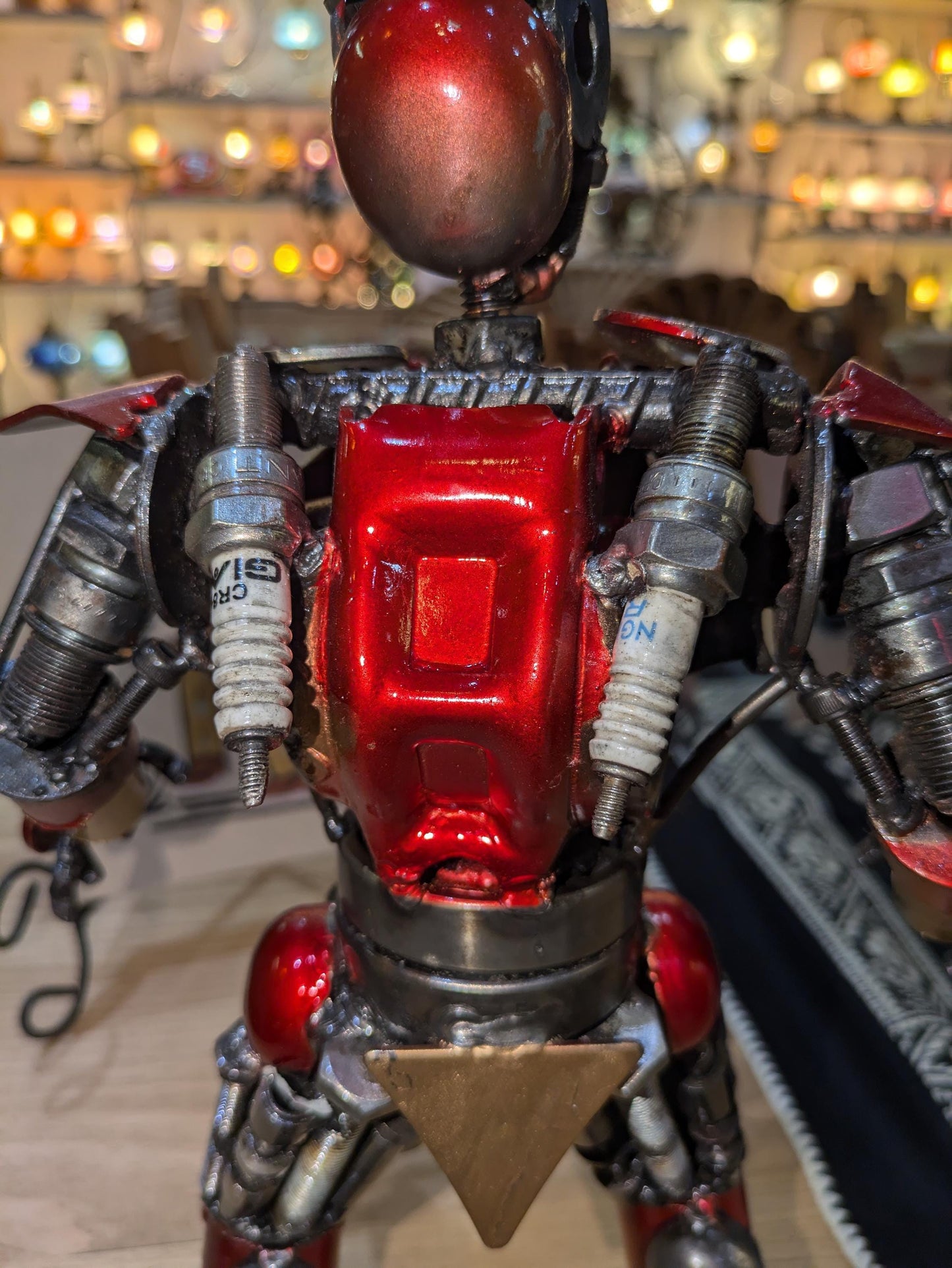 Iron Man Recycled Metal Sculpture by New Mexico Artist All Tribes Treasures