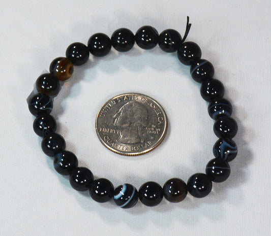 8mm Black Onyx Healing Bracelet – Stretch Jewelry All Tribes Treasures