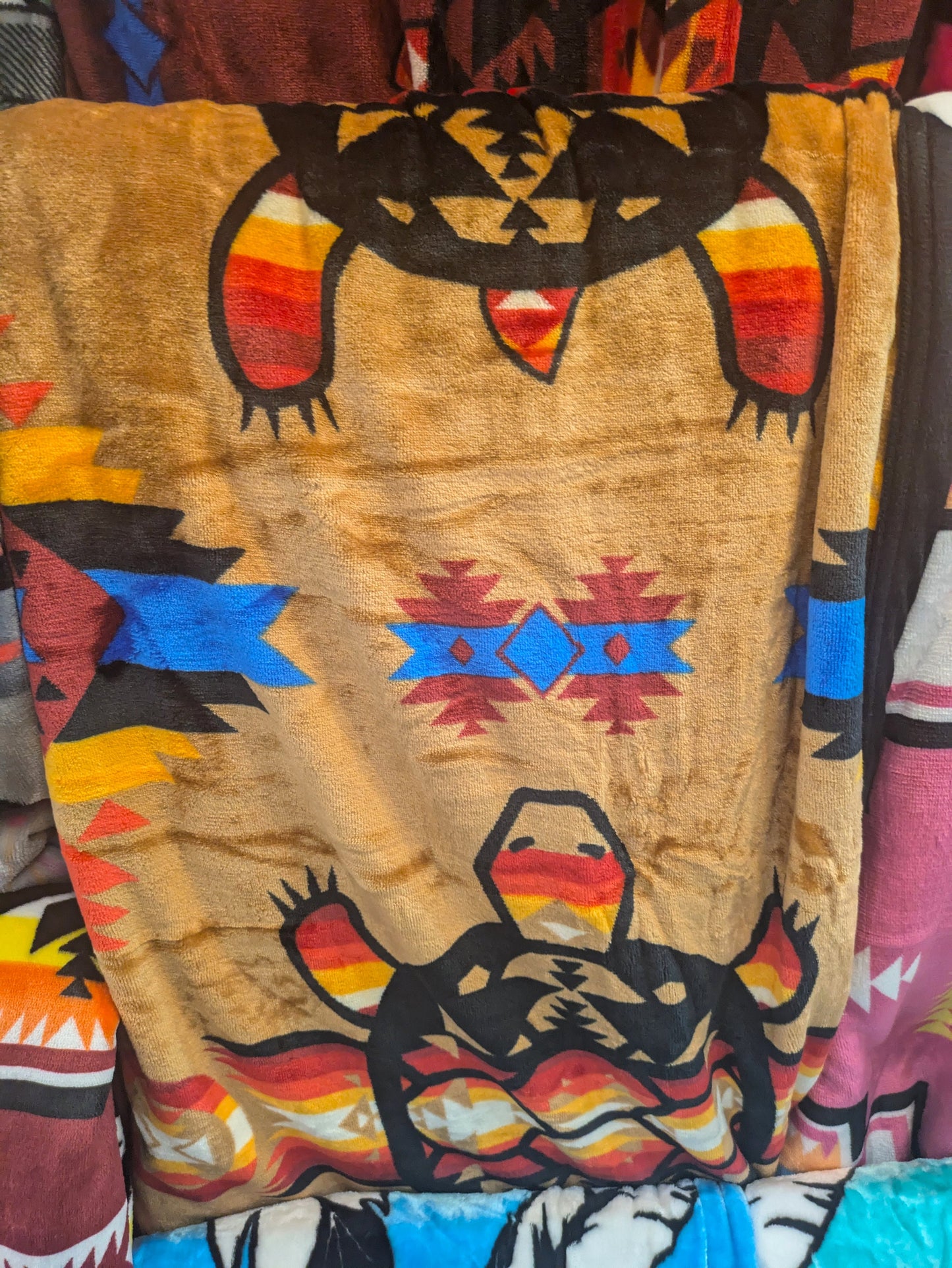 Native American Tribal KING Size Blanket - Reversible Design All Tribes Treasures