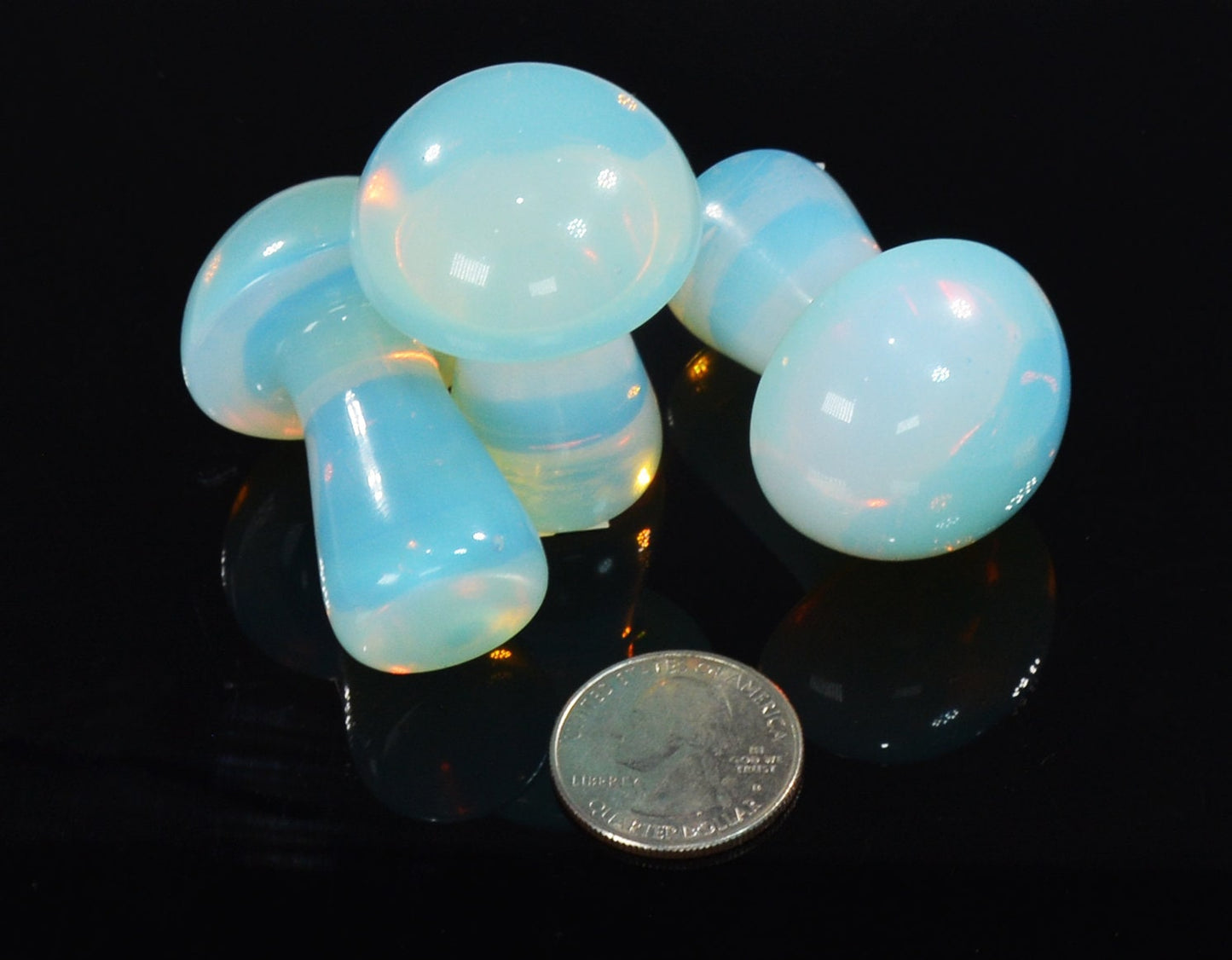 Opalite Glass Mushrooms – Handcrafted Collectibles All Tribes Treasures