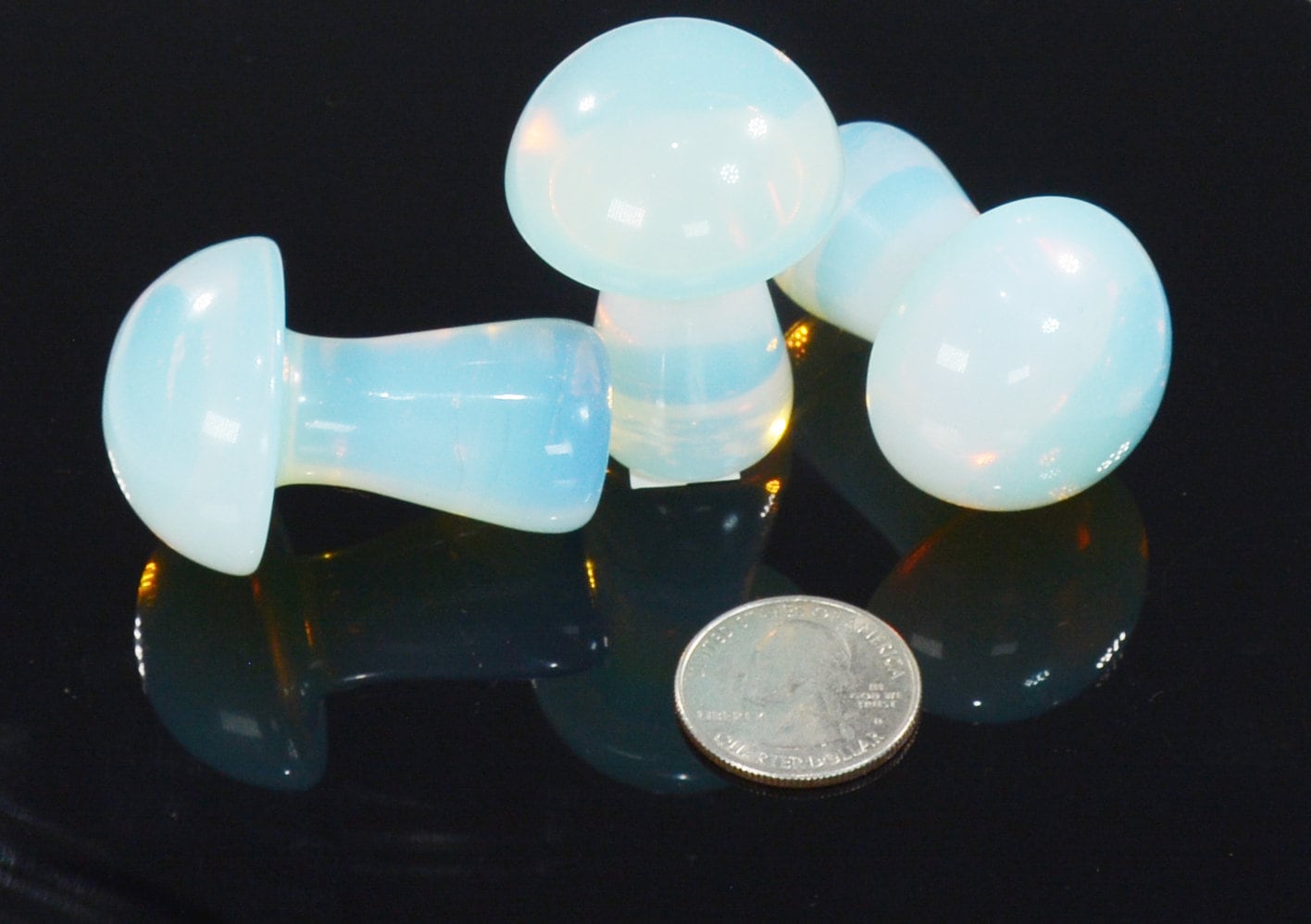 Opalite Glass Mushrooms – Handcrafted Collectibles All Tribes Treasures