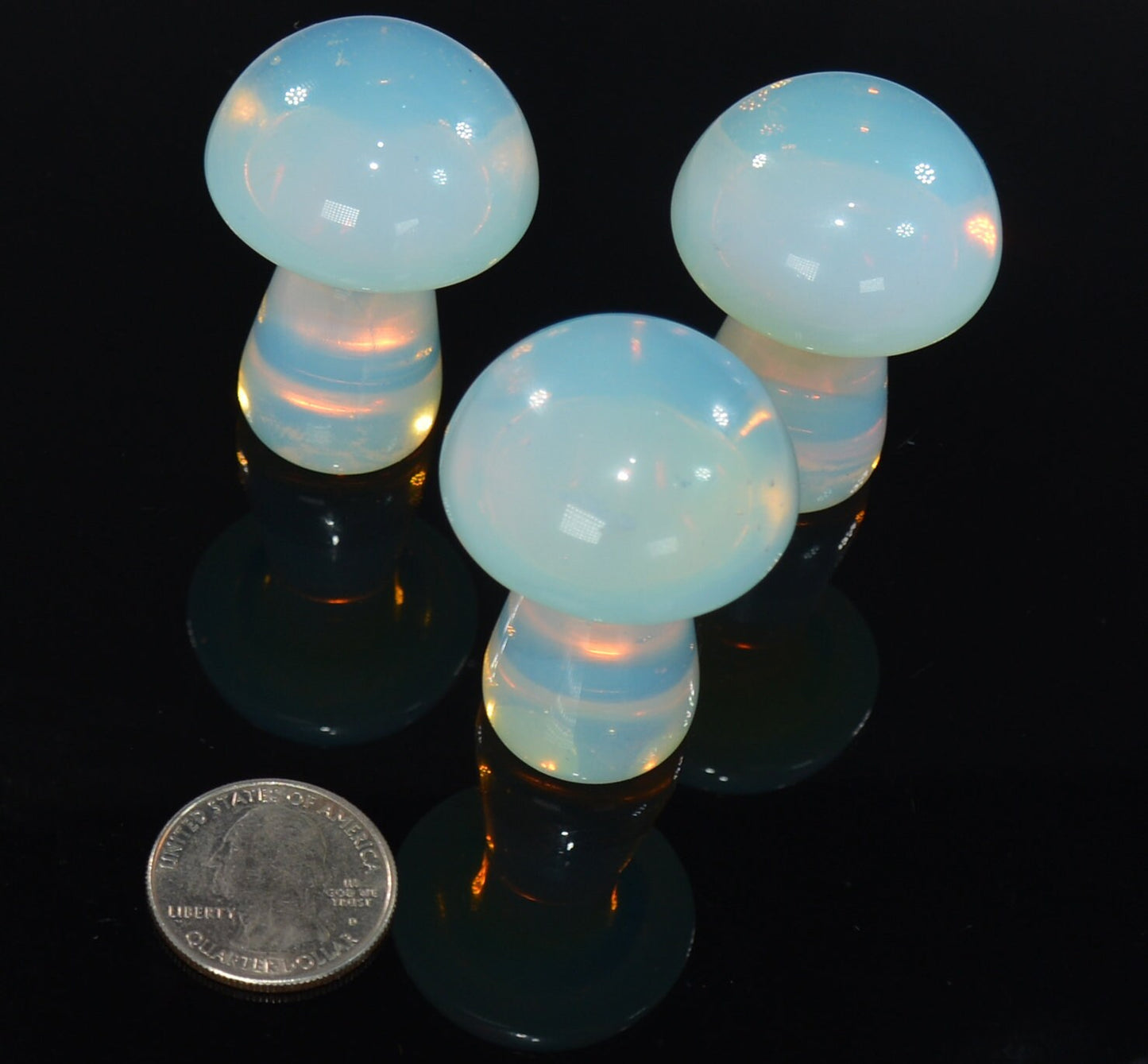 Opalite Glass Mushrooms – Handcrafted Collectibles All Tribes Treasures