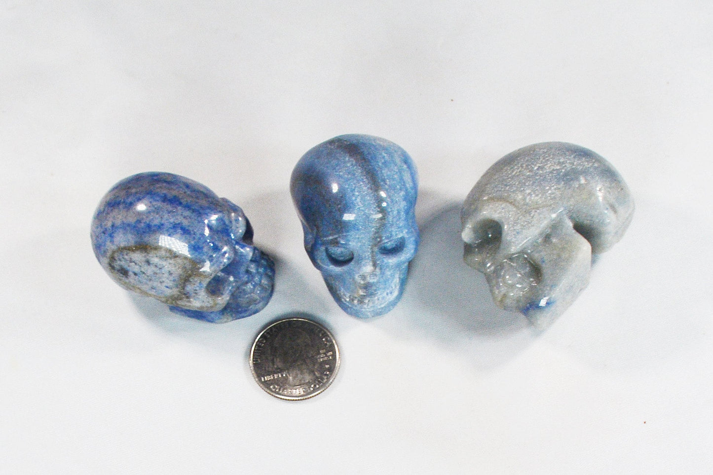 Sodalite Blue Aventurine Skull – Hand-Carved Natural Stone All Tribes Treasures