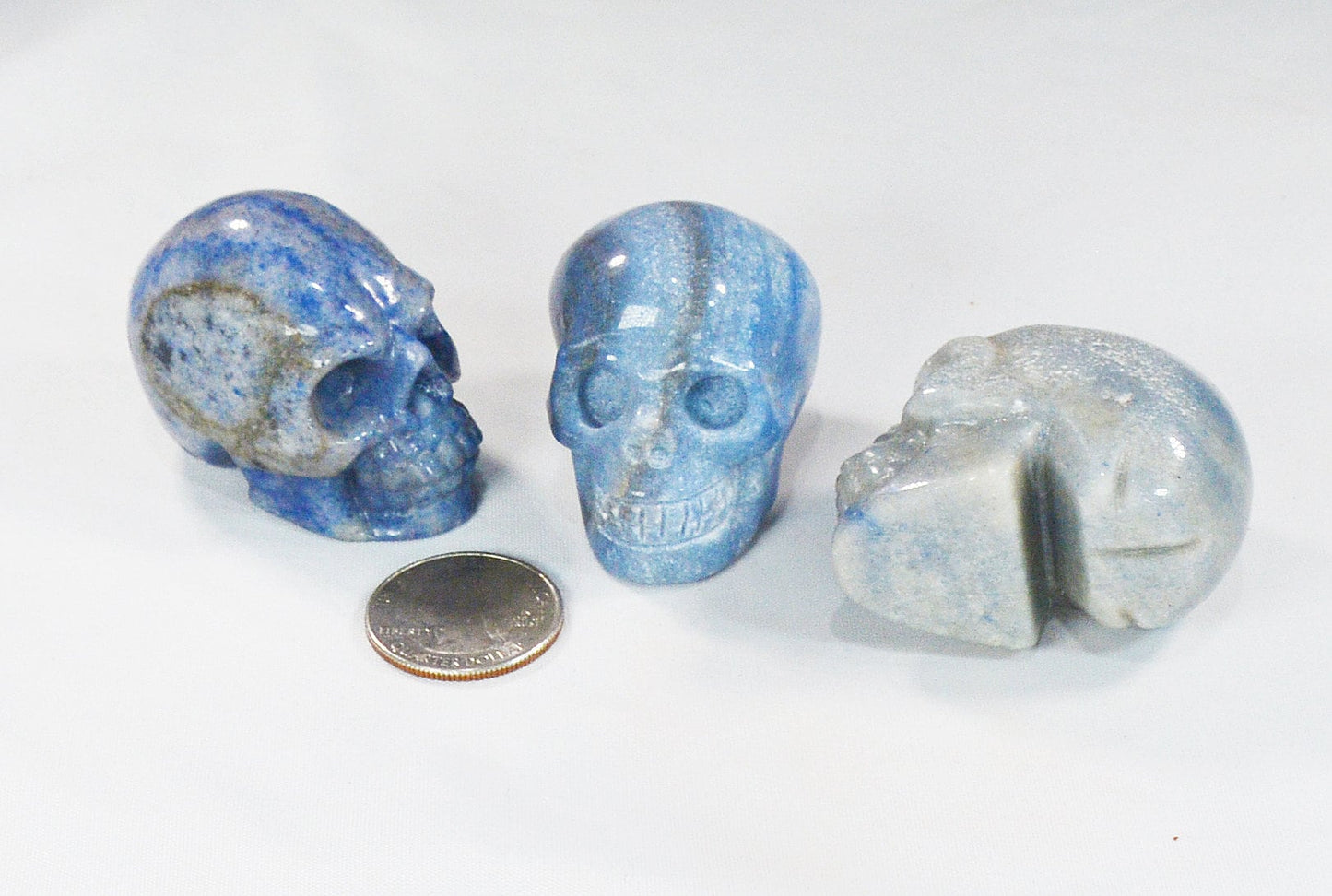 Sodalite Blue Aventurine Skull – Hand-Carved Natural Stone All Tribes Treasures