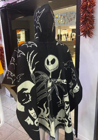 Reversible Jack Skellington Poncho Unisex Gift All Tribes Treasures