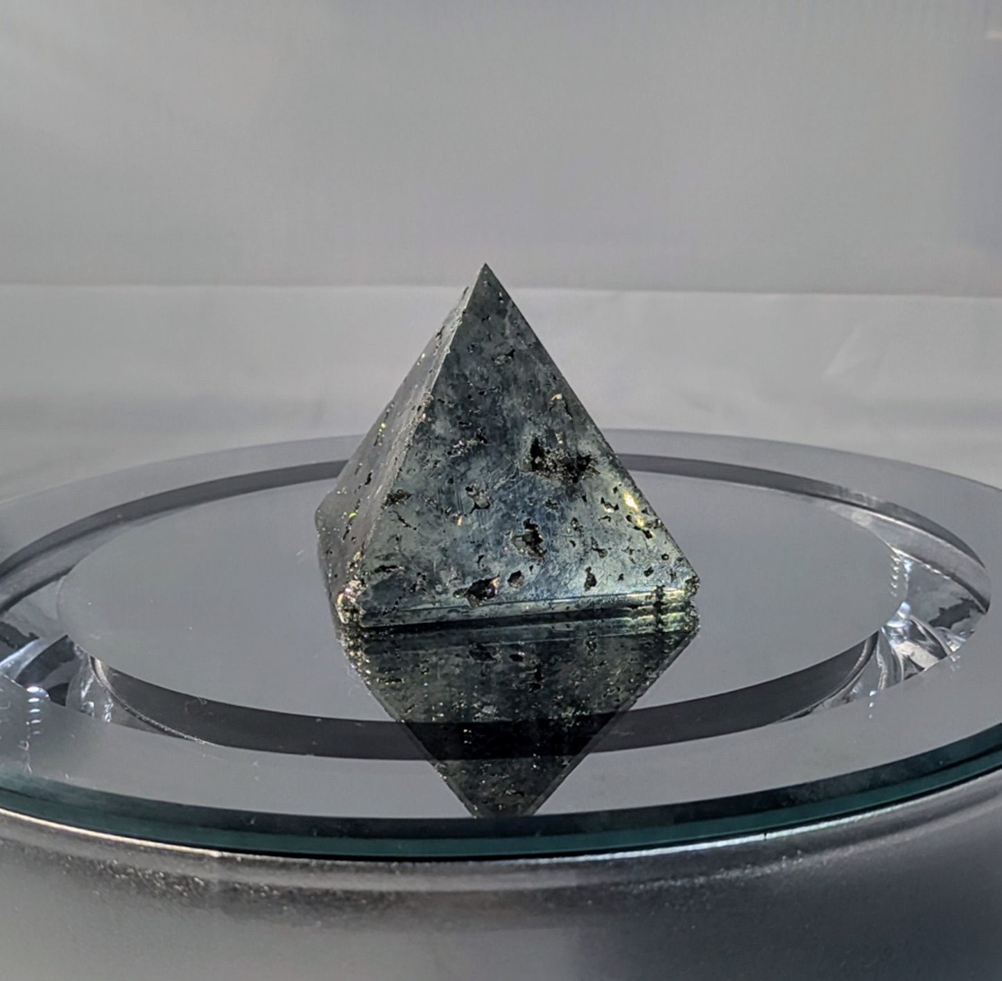 Carved Pyrite Pyramid Sculpture for Energy & Decor All Tribes Treasures