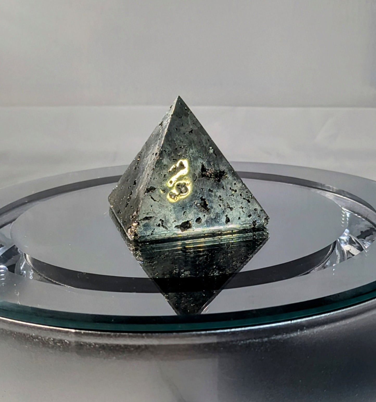 Carved Pyrite Pyramid Sculpture for Energy & Decor All Tribes Treasures