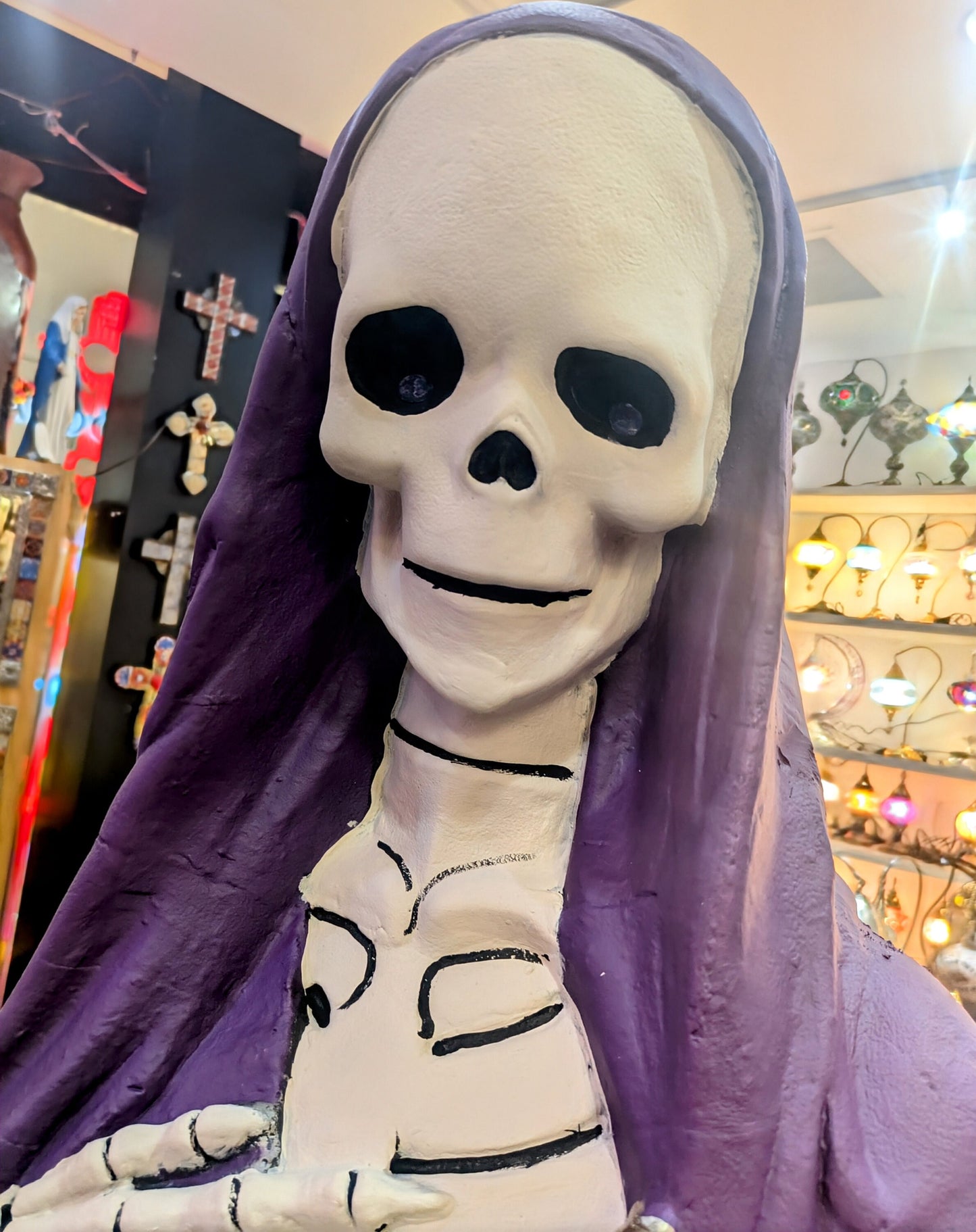 Santa Muerte Resin Statue New Mexico Style All Tribes Treasures