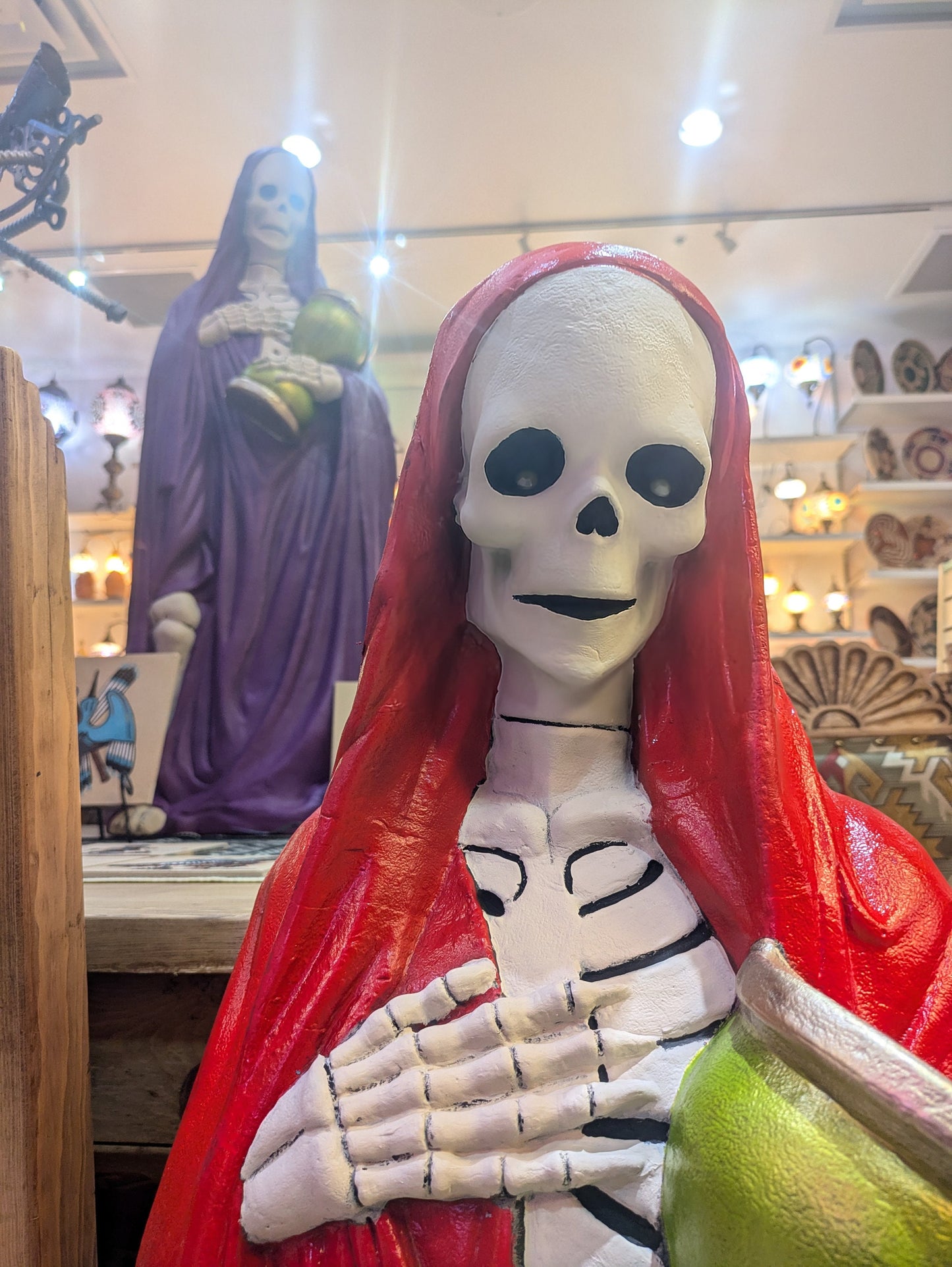 Santa Muerte Resin Statue New Mexico Style All Tribes Treasures