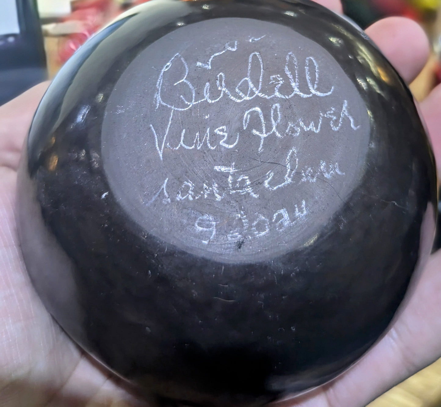 Birdell Bourdon Santa Clara Pueblo Seed Jar – Black Pottery All Tribes Treasures