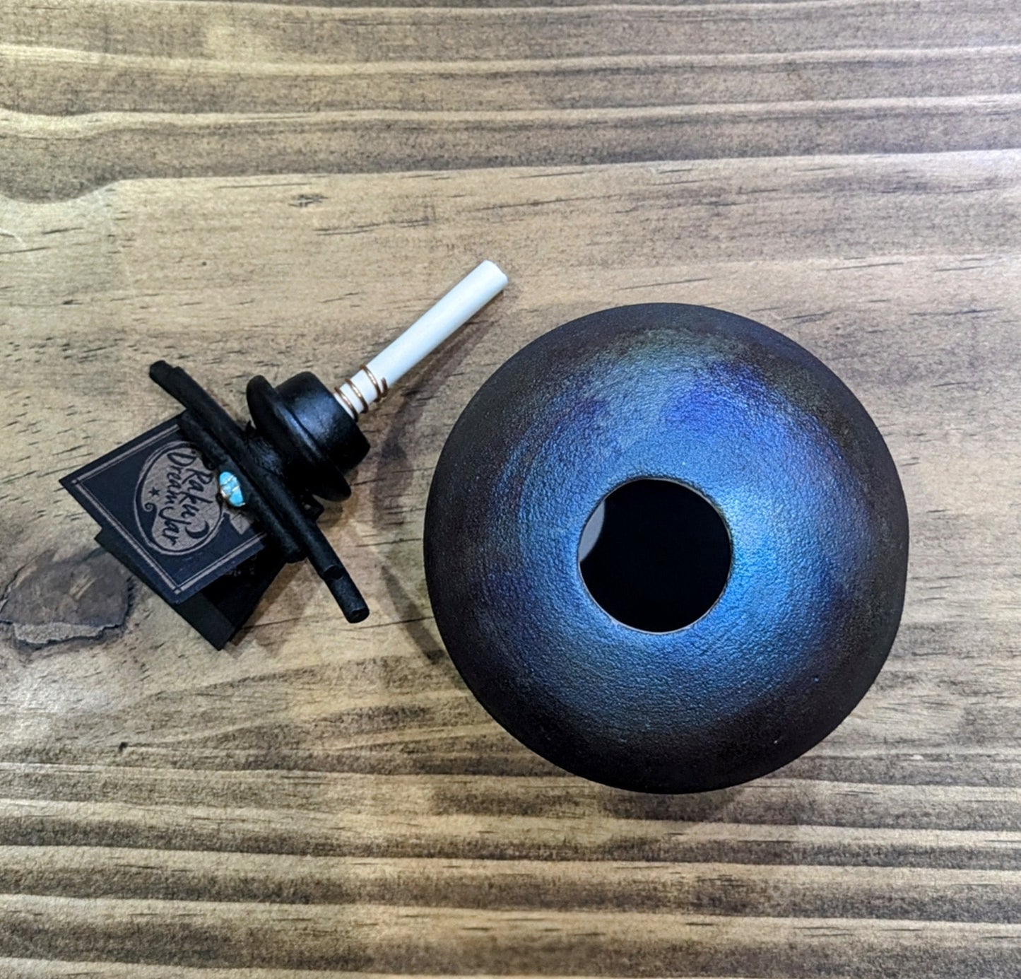 Raku Dream Jar by Jeremy Diller - Handcrafted Pottery Art All Tribes Treasures