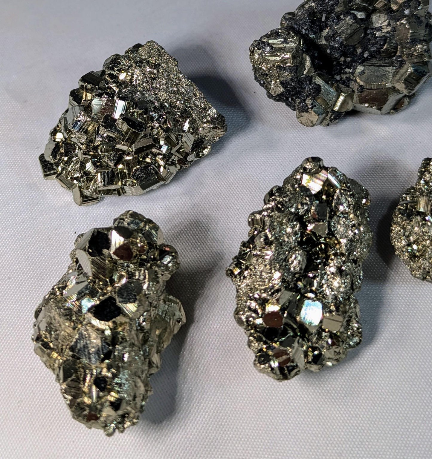 Natural Pyrite Crystal Clusters from Peru - Healing Stones All Tribes Treasures