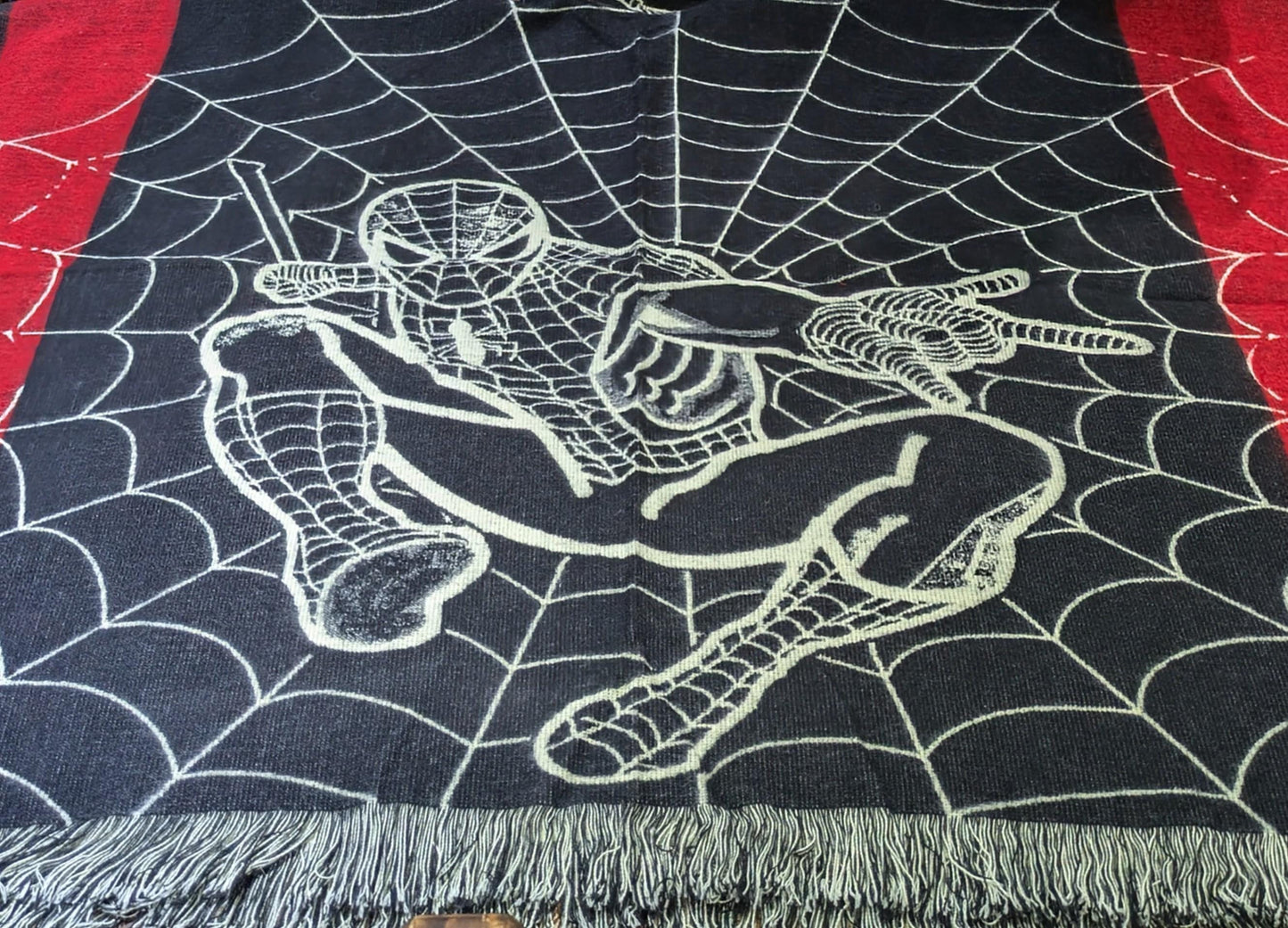 Unisex Spider-Man Reversible Poncho – Handmade Gift All Tribes Treasures